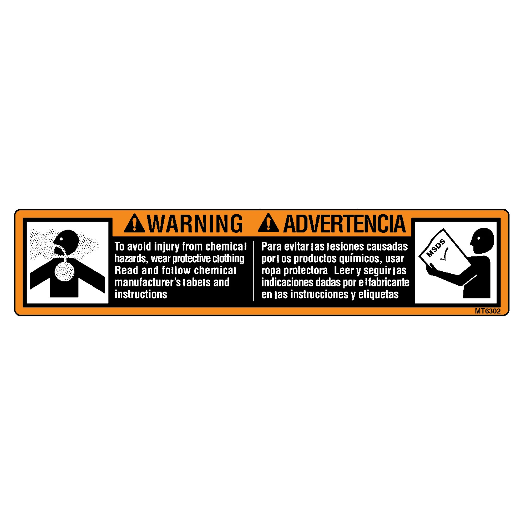 LABEL, WARNING (CHEMICAL BILINGUAL)