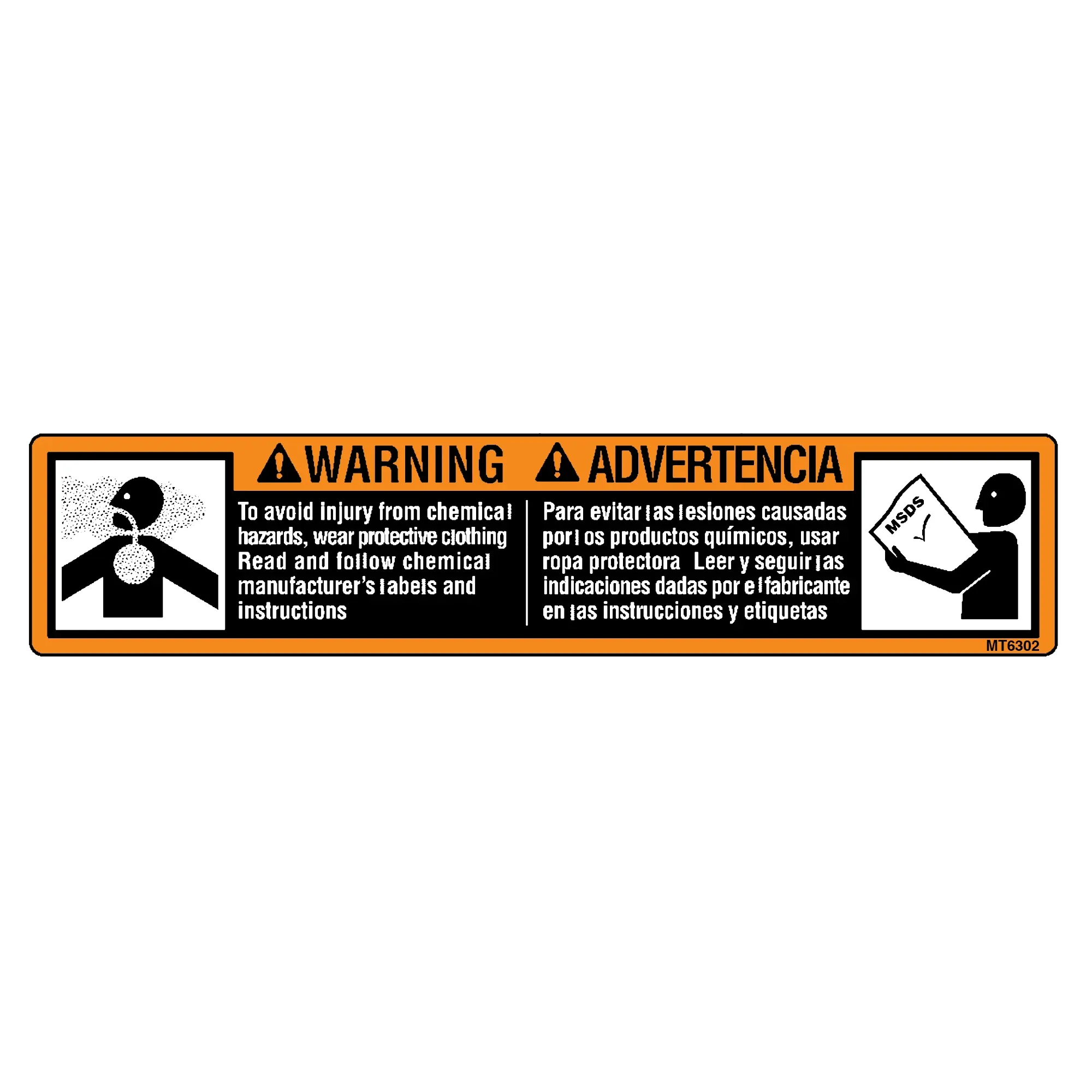 John Deere Safety Sign, Chemical Hazard Warning - MT6302