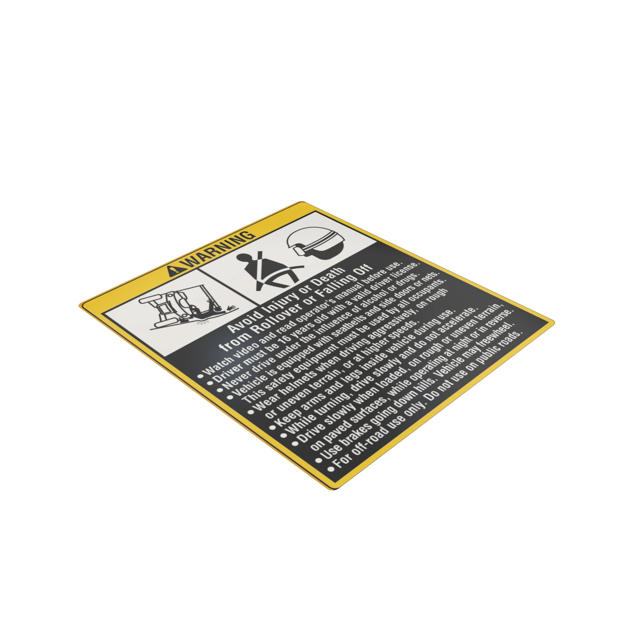 John Deere LH Firewall Safety Sign - UC26438