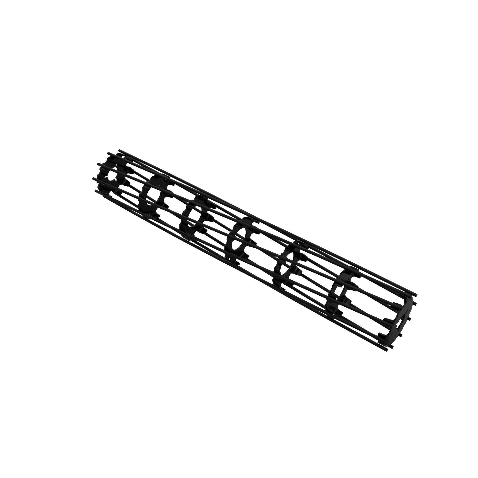 ROLLING BASKET, ROUND BAR - 7.5FT