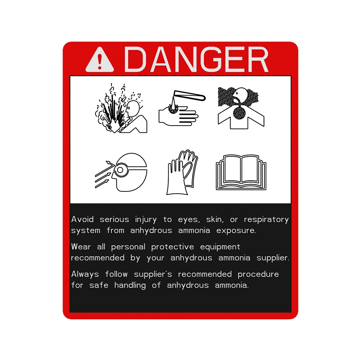 Sign, Danger, Anhydrous