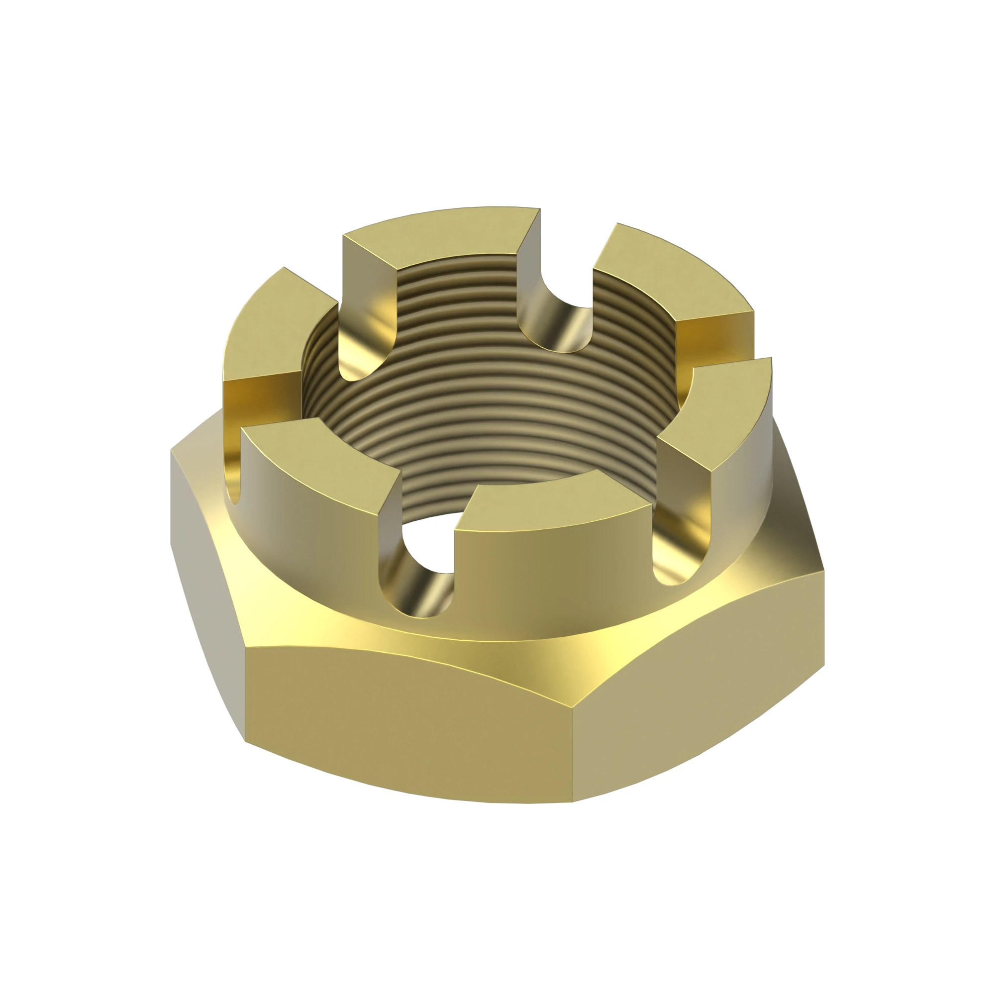 NUT, METRIC, THIN HEX CASTLE
