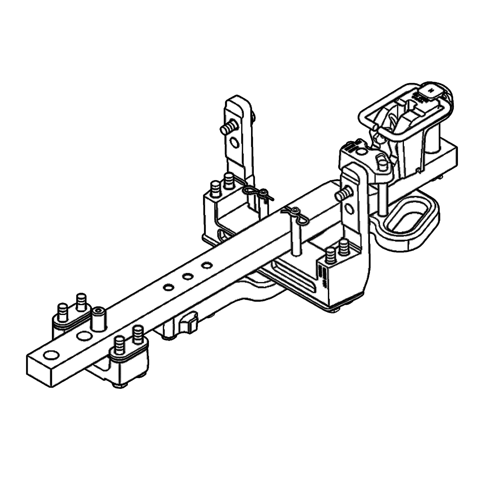 ⚙️ BRE10211: Implemento trasero con barra de tiro, categoría 3 Jo