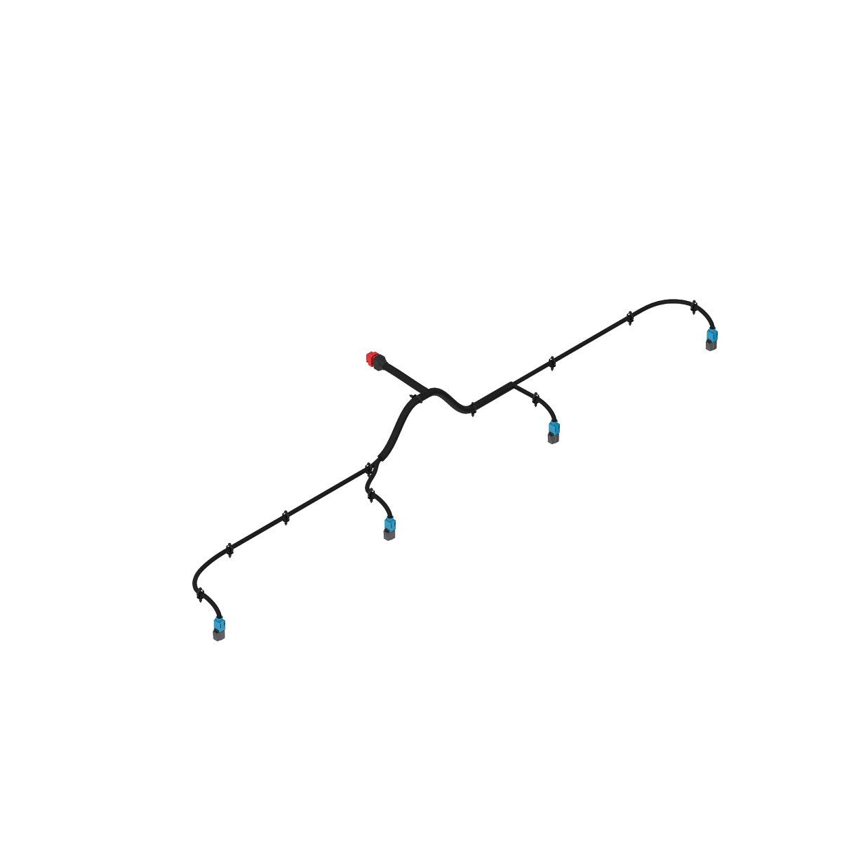 John Deere Left Side Boom Solution Plumbing Wiring Harness - AKK37581