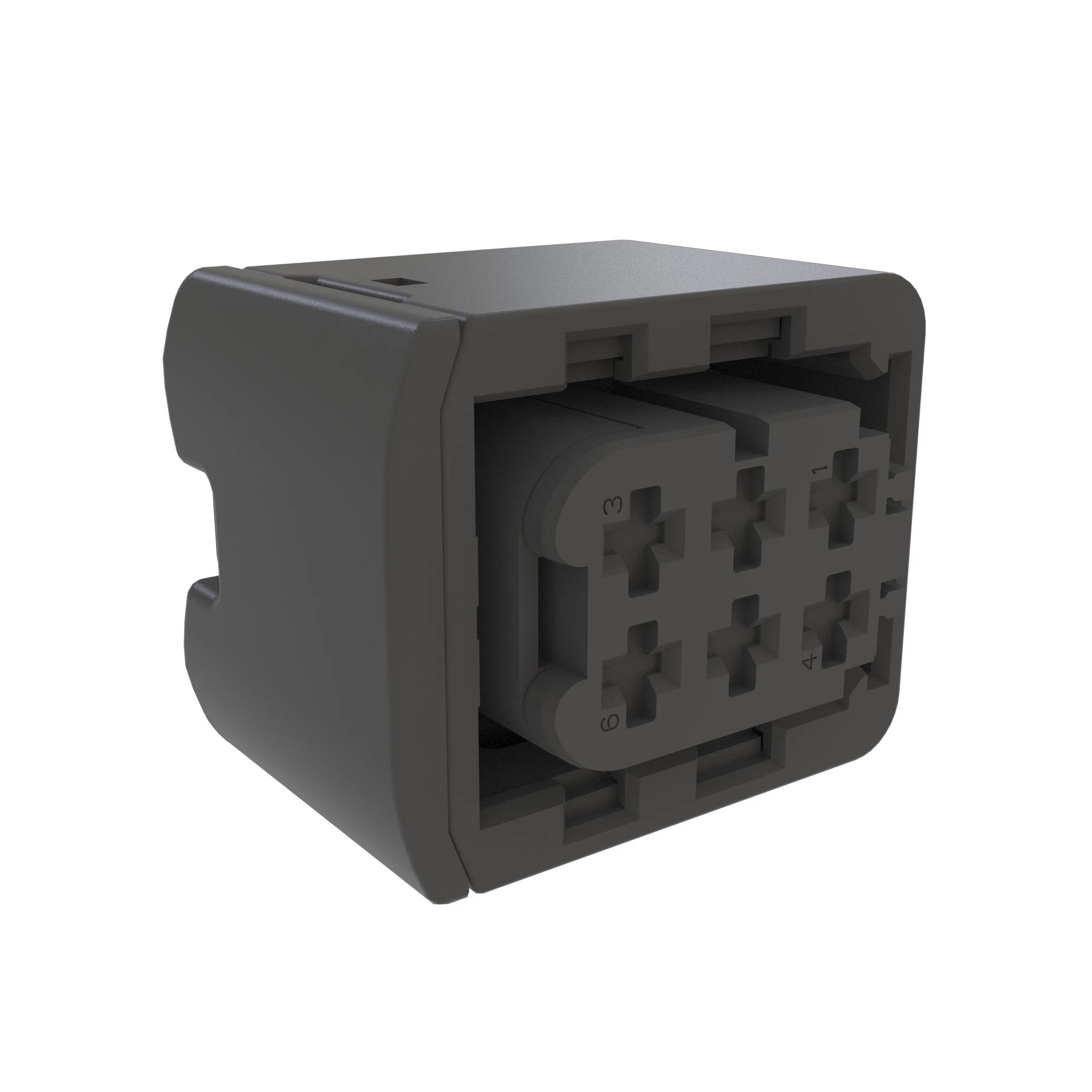 CONN TYCO HDSCS 6W FS BLK PLSTC