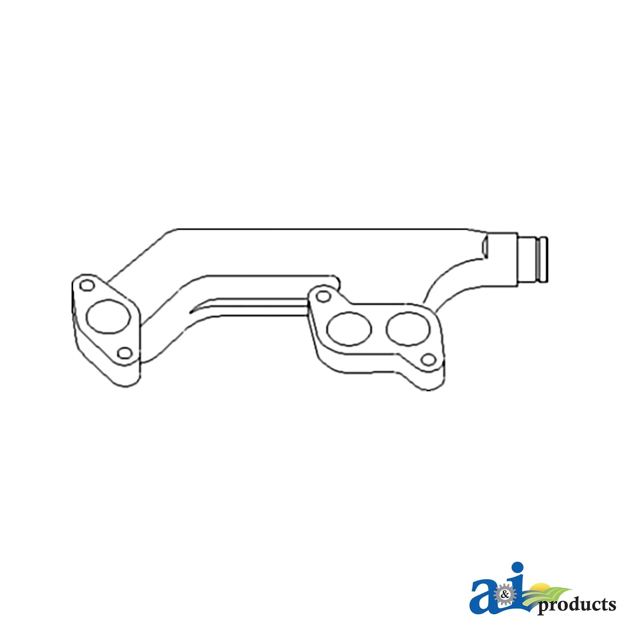 A&I Products Exhaust Manifold, Rear - A-R46472