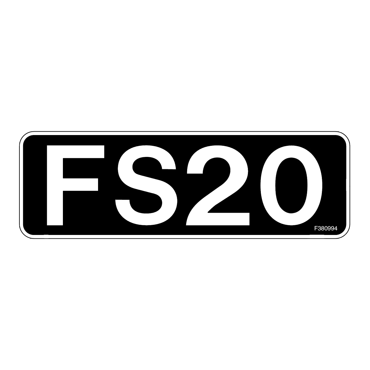 Decal, Model FS20