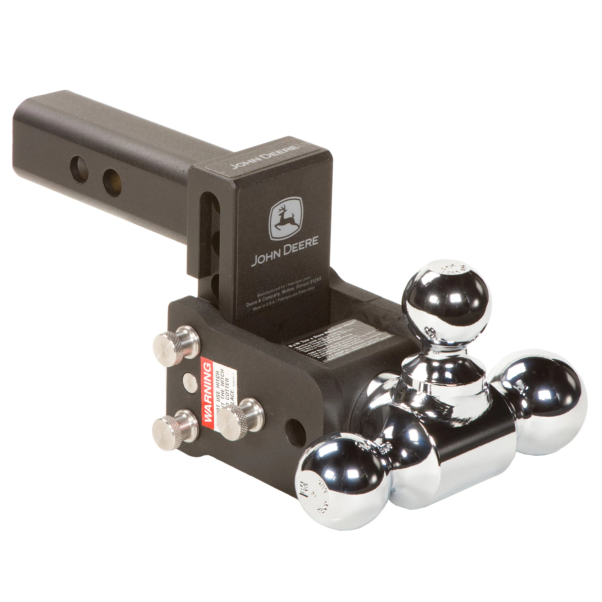 John Deere Tow and Stow Adjustable Receiver Hitch (3-Ball) - TY26242