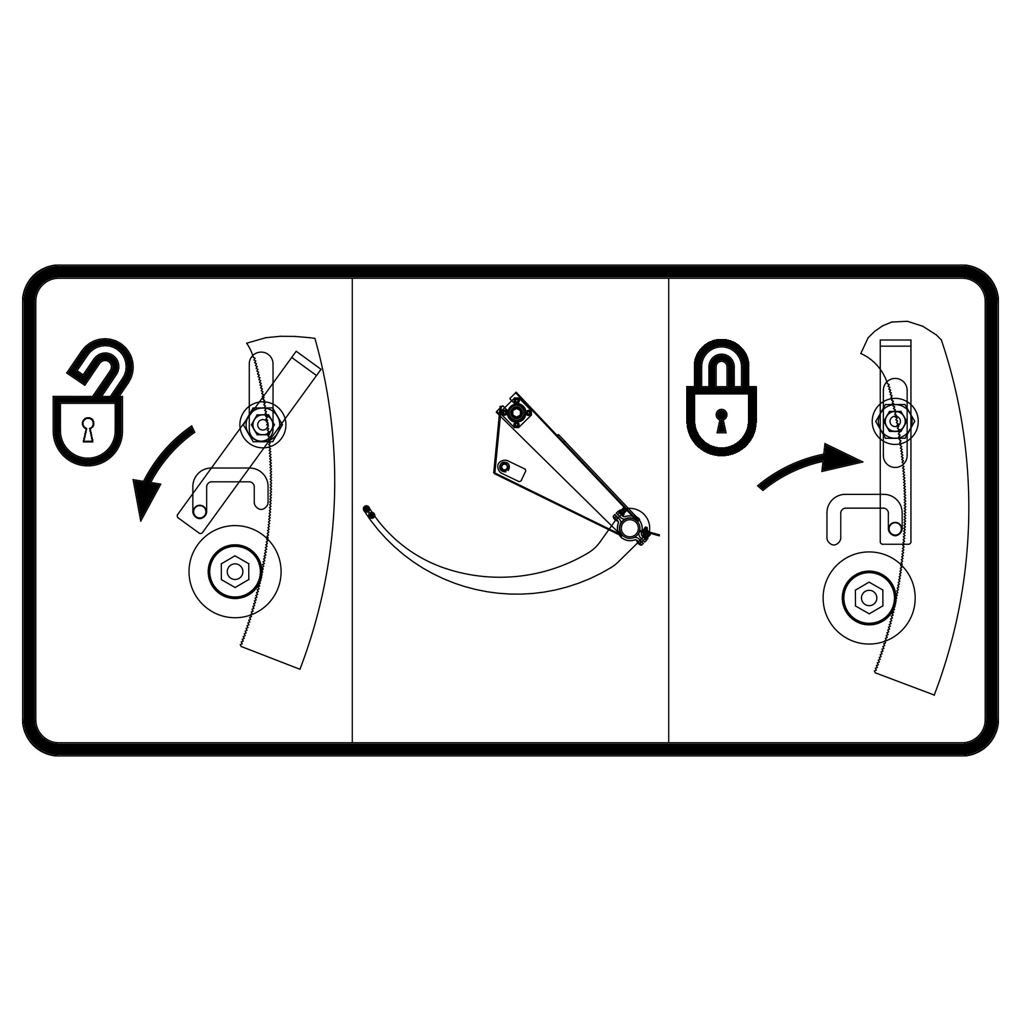 John Deere Needle Trip Lock Label - FH325140