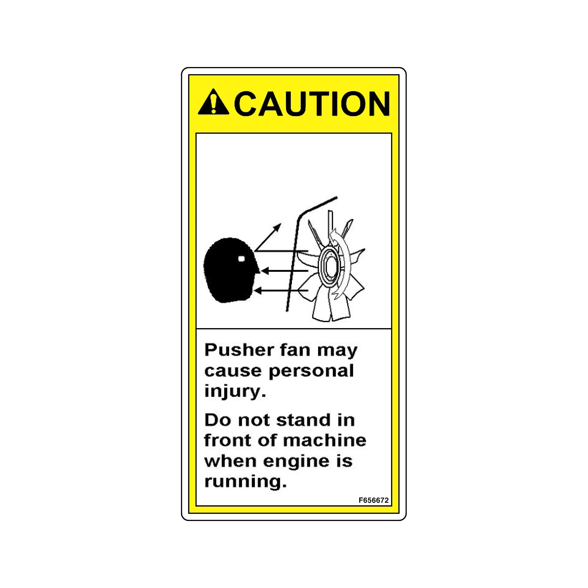 John Deere Label, Danger of Blowing Fan - F656672