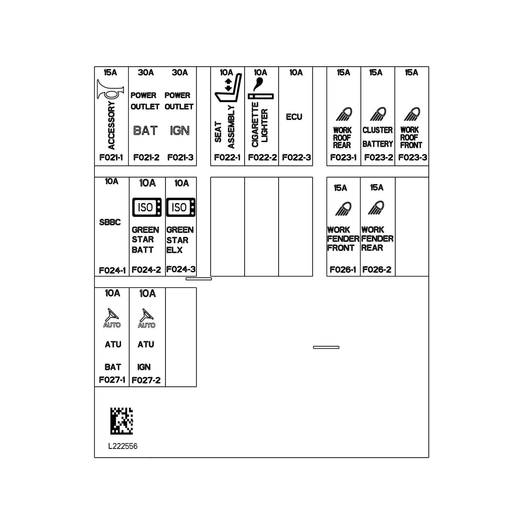 John Deere Cab Symbol Insert - L222556