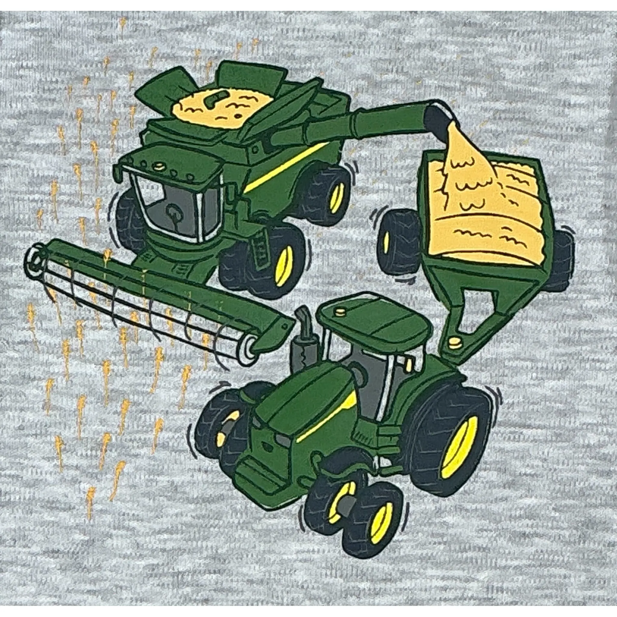 Infant Tractor and Combine Long Sleeve Bodyshirt