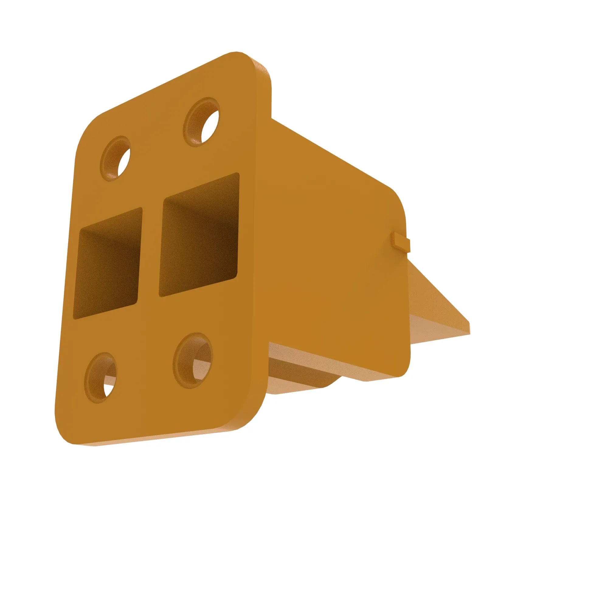 John Deere Orange Electrical Connector, 4 Cavities - 57M11117