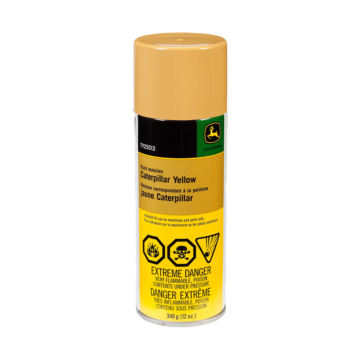 John Deere Caterpillar Yellow Paint (All Make), 340 gram (12 Oz) Aerosol - TY25512