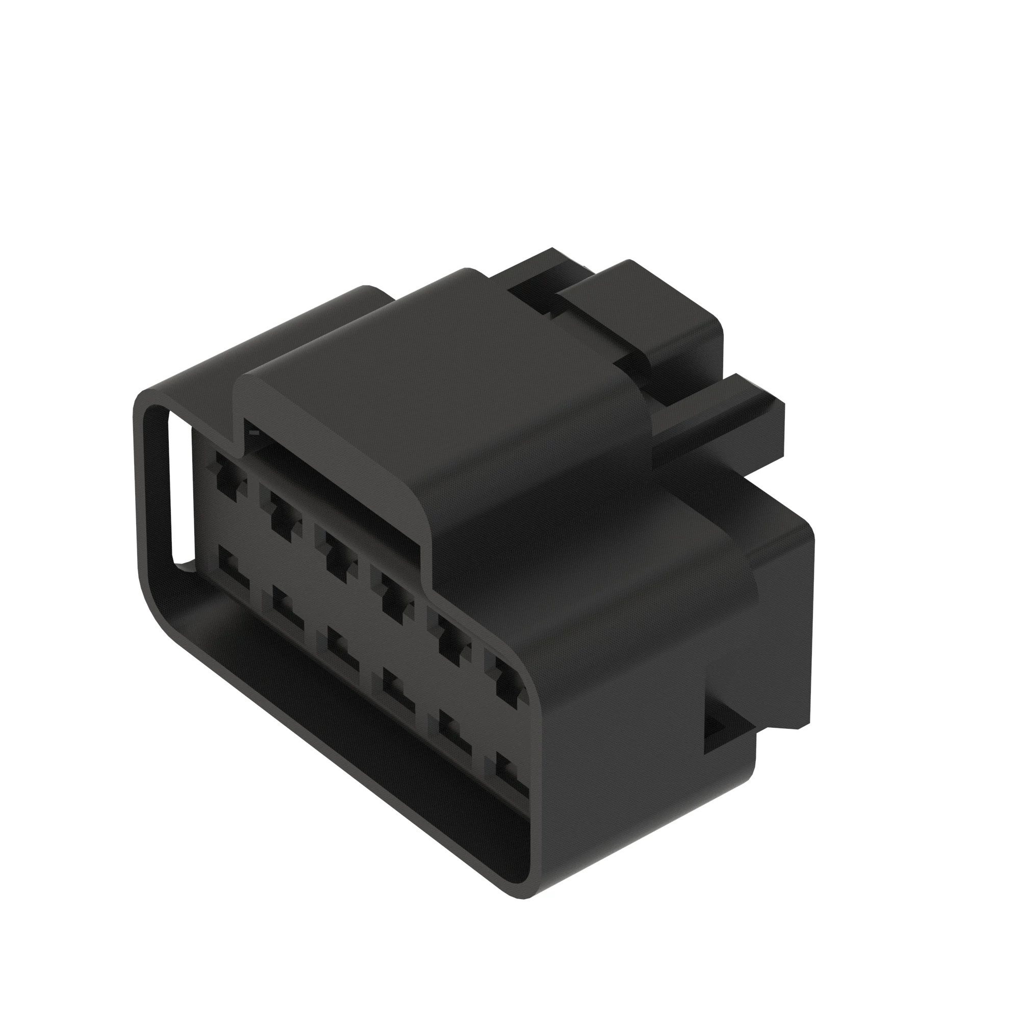 John Deere Black External Electrical Connector Housing, Cavities 12 - 57M11153