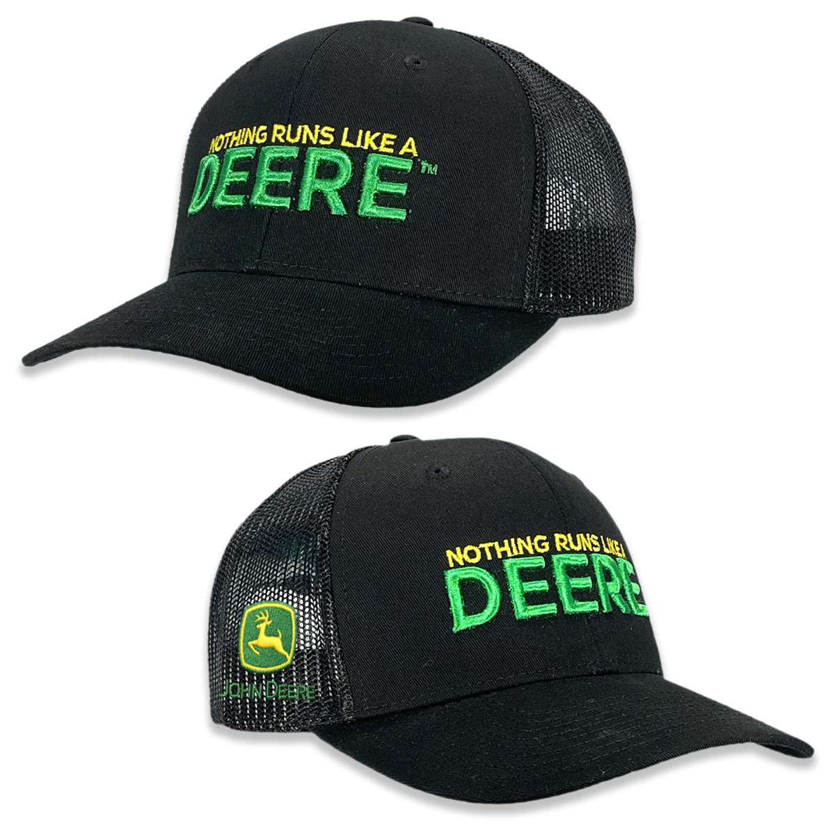 Nothing Runs Like A Deere 3D Hat - Black