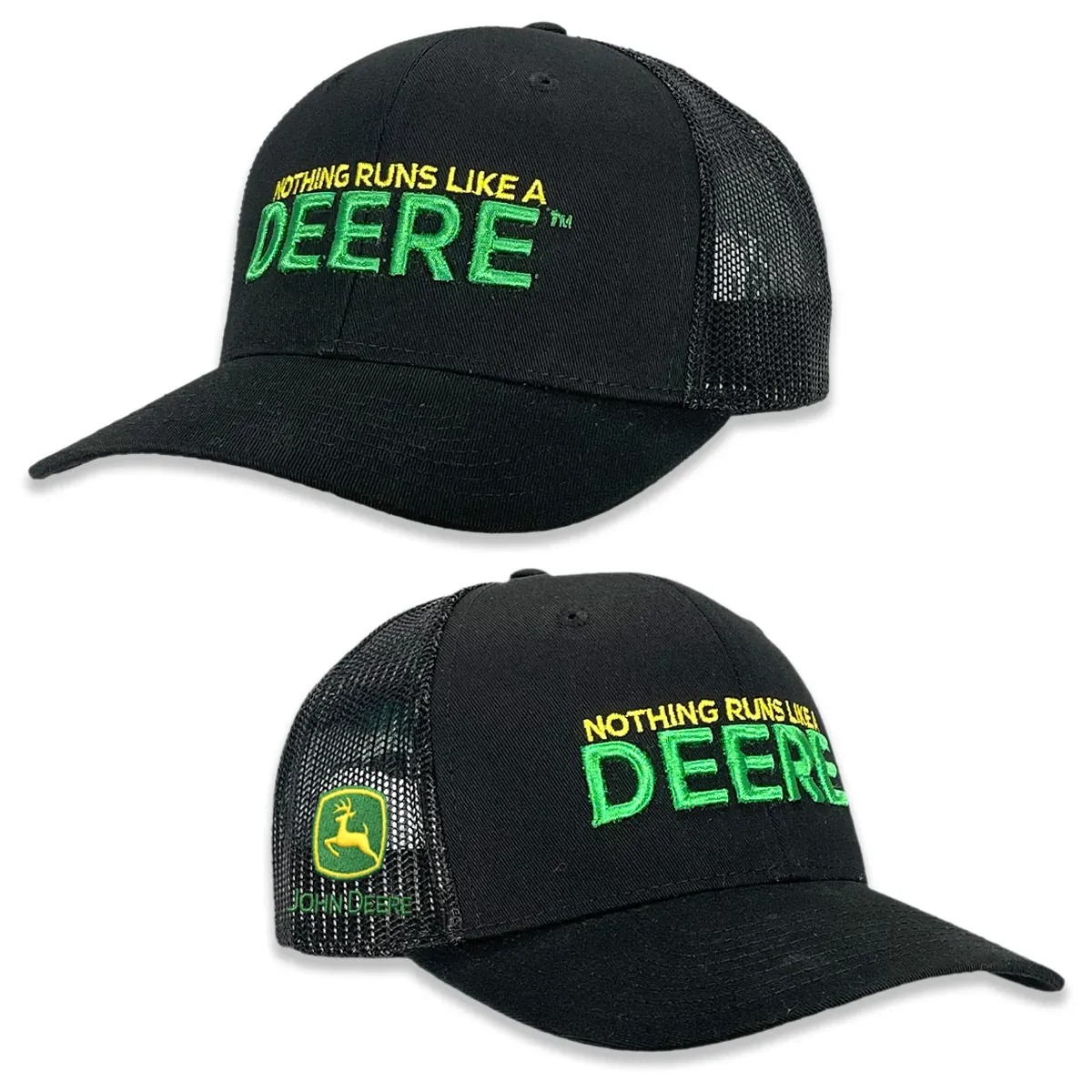 Nothing Runs Like A Deere 3D Hat - Black