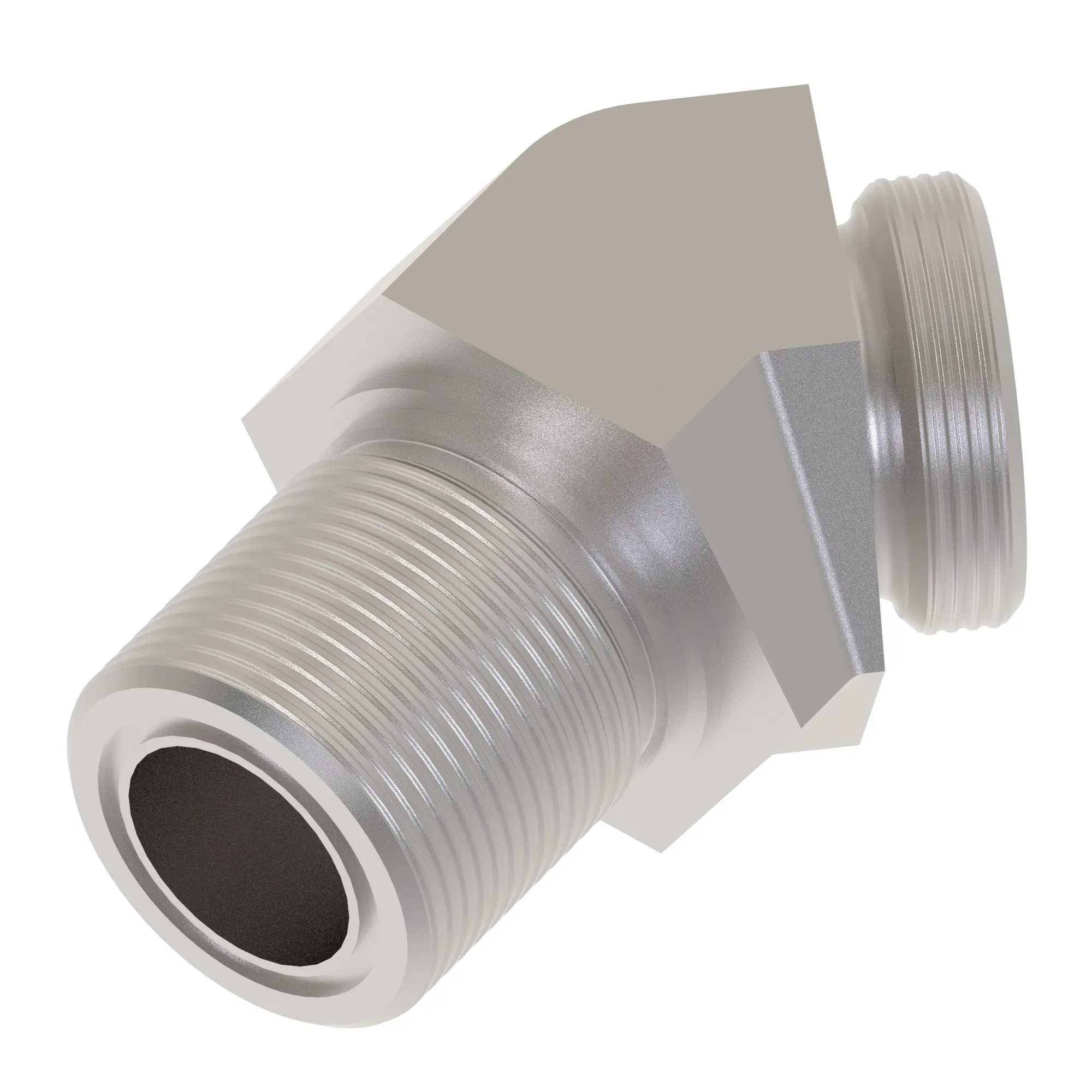 45 DEGREE BULKHEAD ELBOW, ORFS
