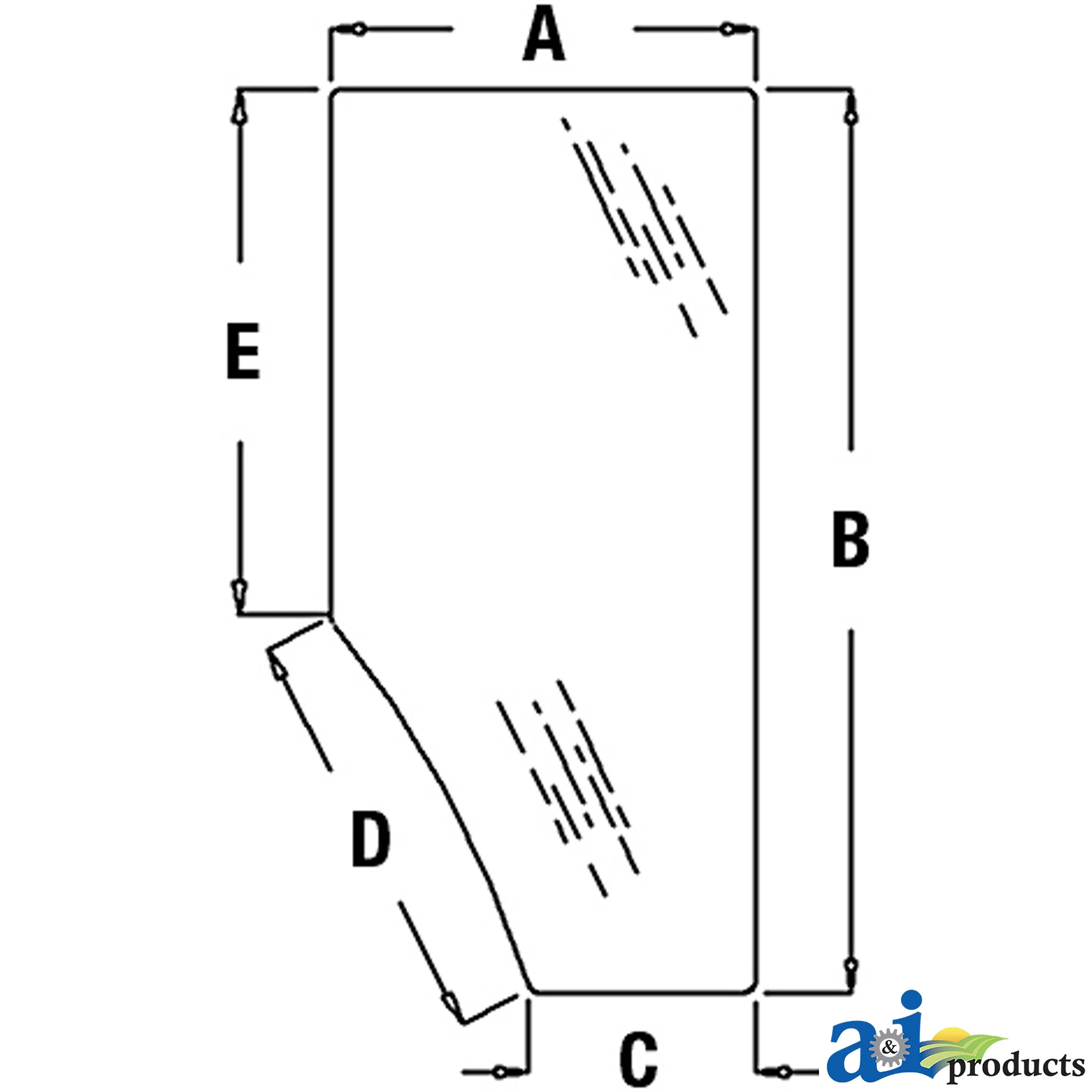 A&I Products Right Side Door Windowpane - A-L170677