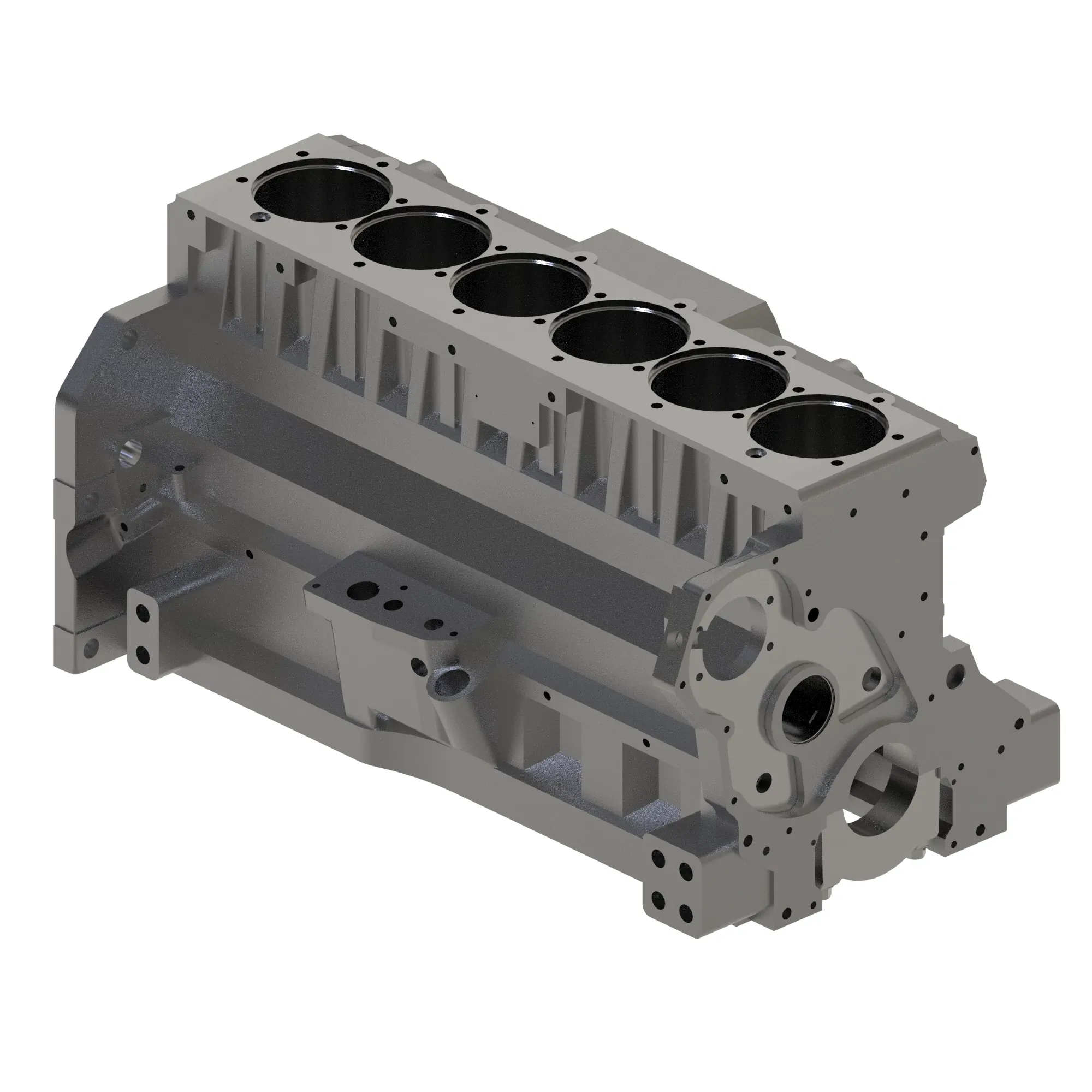 John Deere Engine Cylinder Block Assembly with Bushings - RE52237