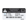 John Deere F Gas Label, Finnish - R563259