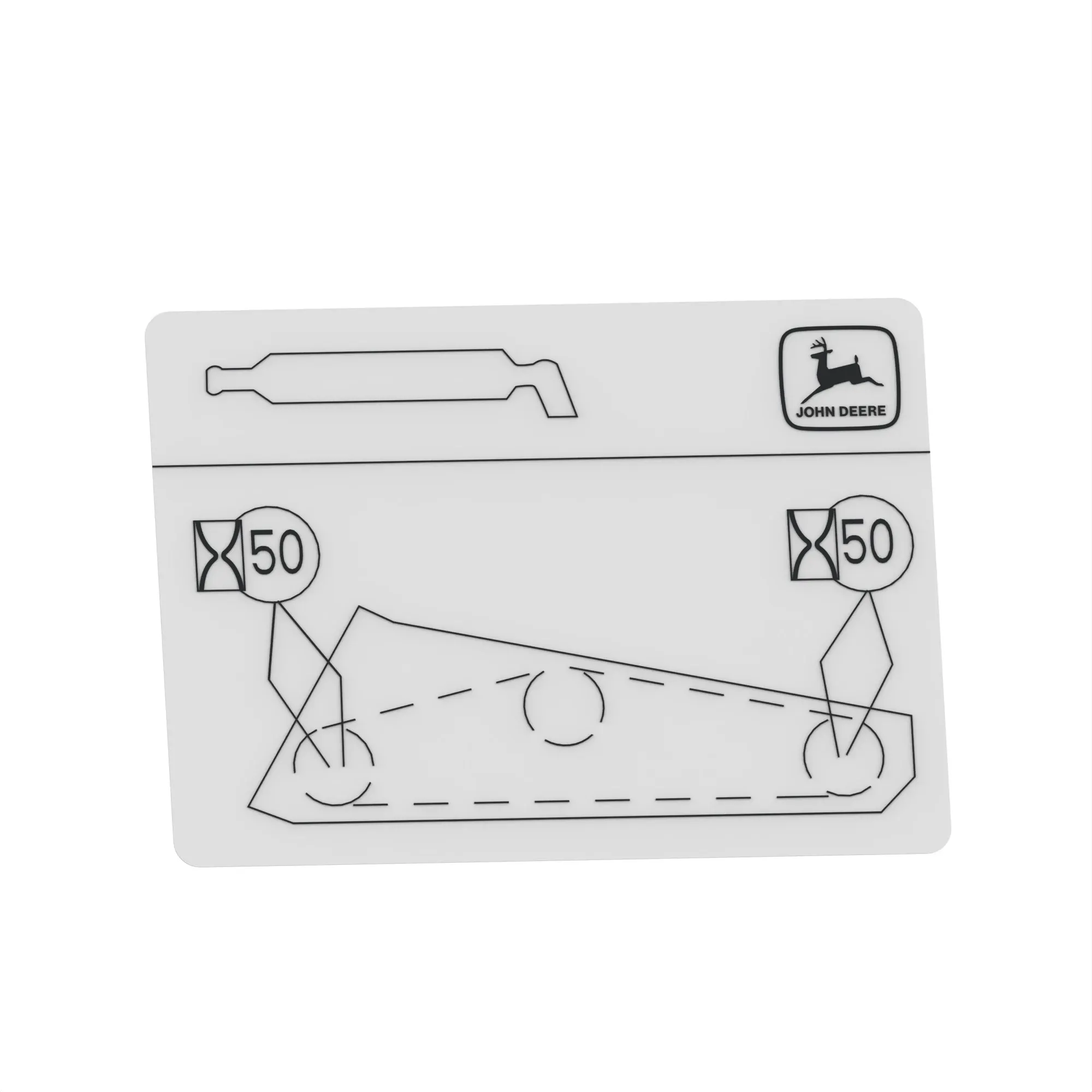 John Deere Feederhouse Variable Speed Drive Label - H158840