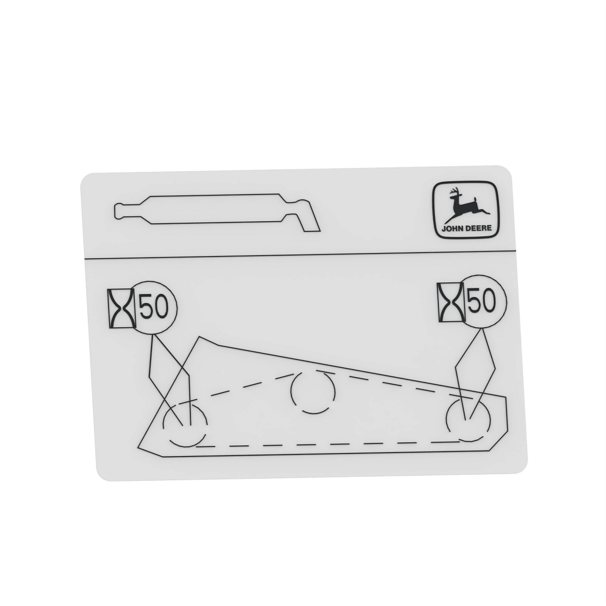 John Deere Feederhouse Variable Speed Drive Label - H158840