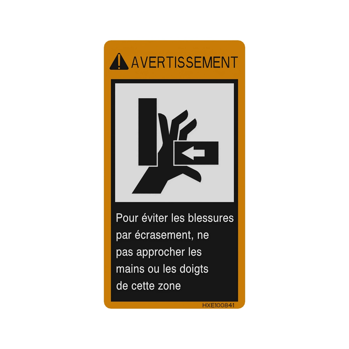 Label, Warning, Pinch/Crush