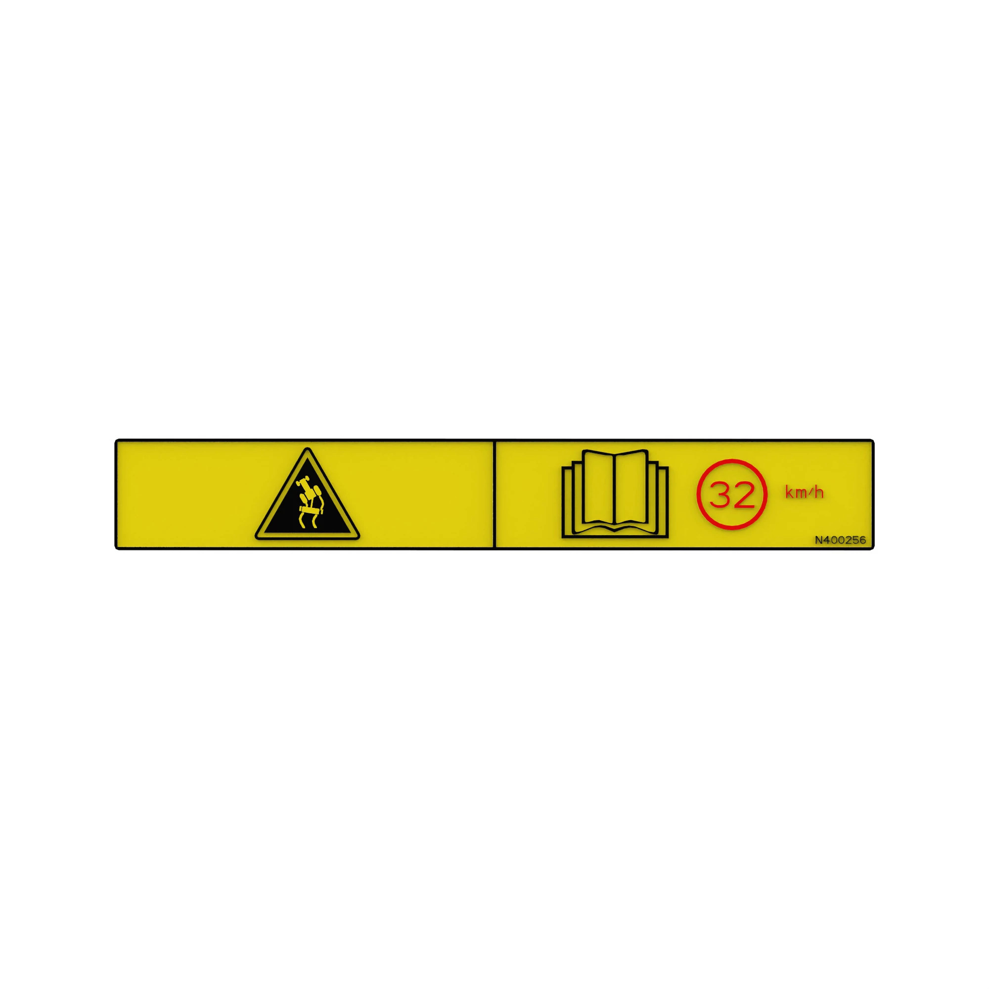SAFETY SIGN, MAXIMUM TRANSPORT SPEE