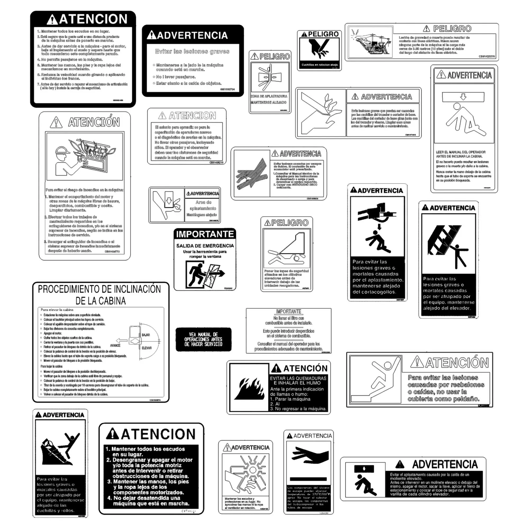 John Deere Label Kit, Spanish - BXT10021