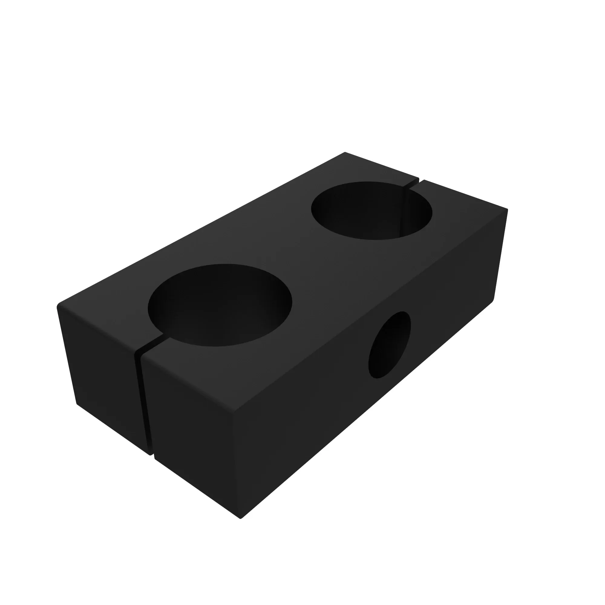 BLOCK CLAMP, RUBBER CLAMP, 2 HOLES