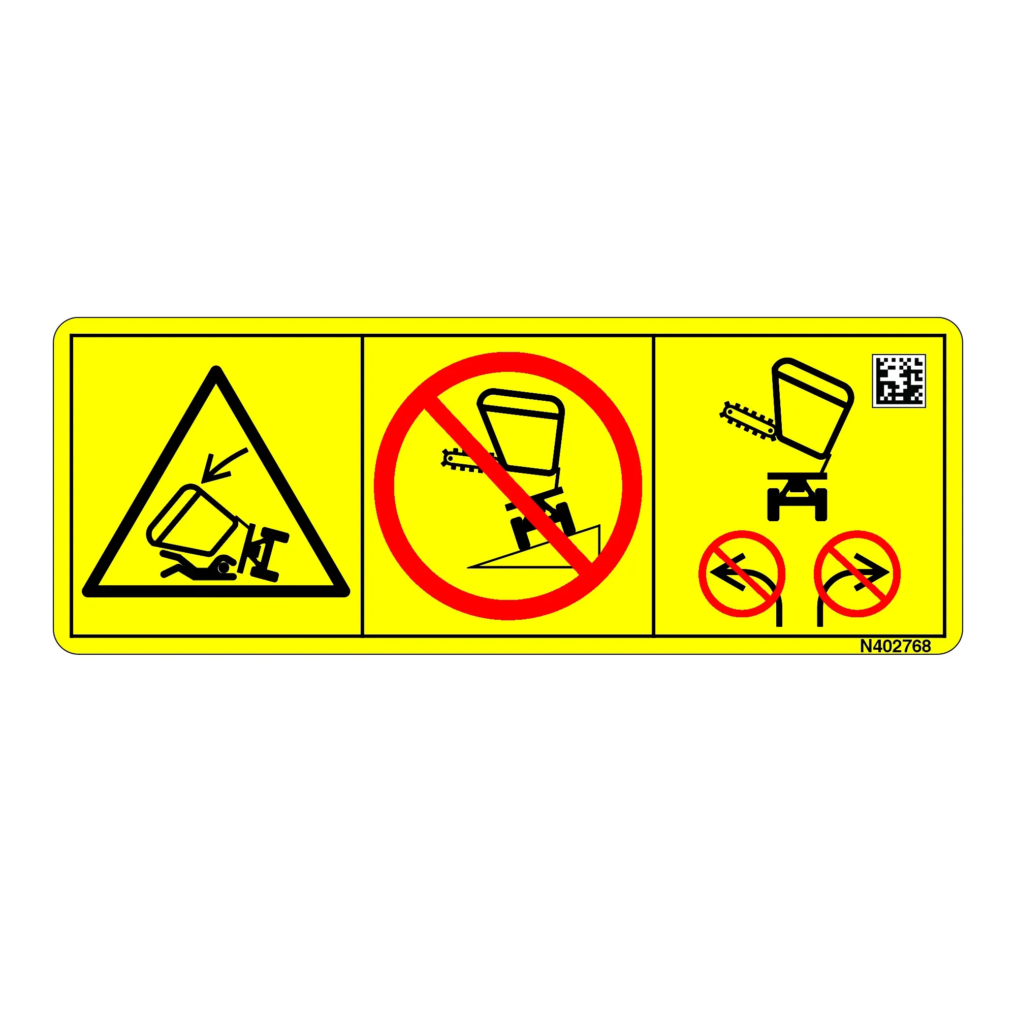 John Deere Basket Hazard Text Free Label - N402768