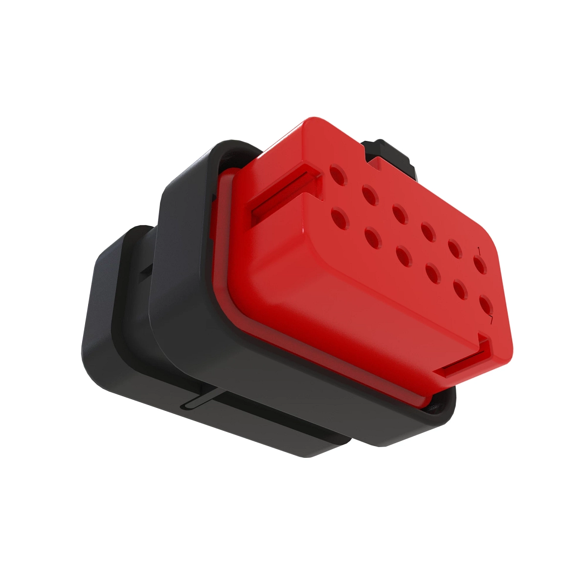 Tyco AMPSEAL16 12W Rcpt Sld Red Pls
