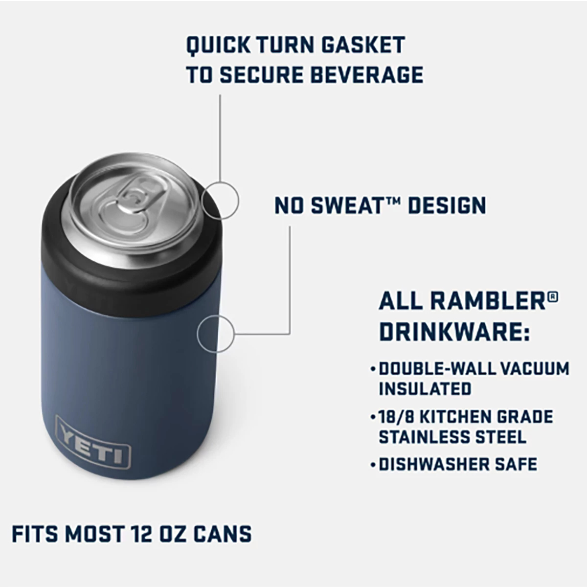 YETI® 12 oz. Rambler® Colster® Can Cooler - Black