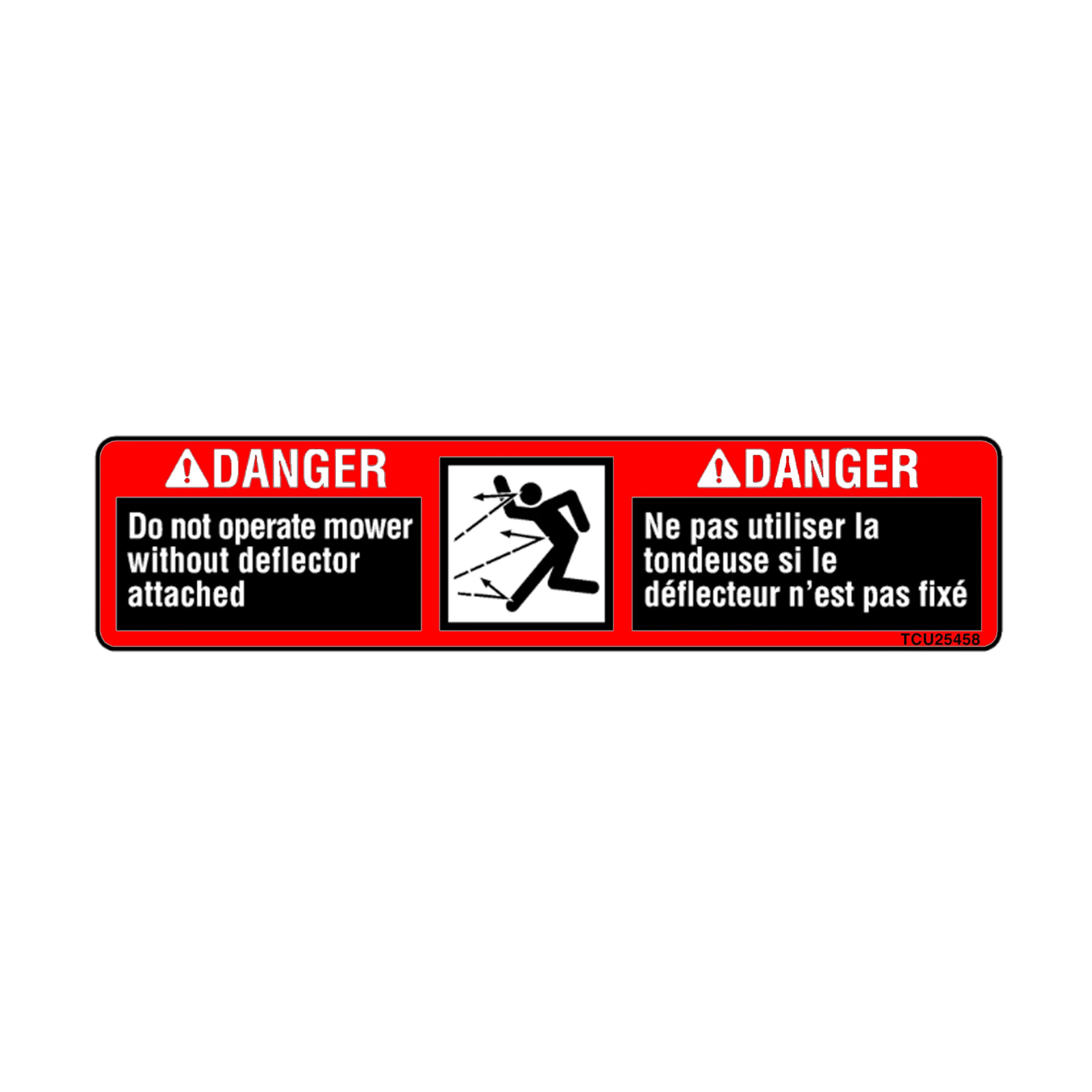 LABEL, DECK DEFLECTOR (FR/CAN)