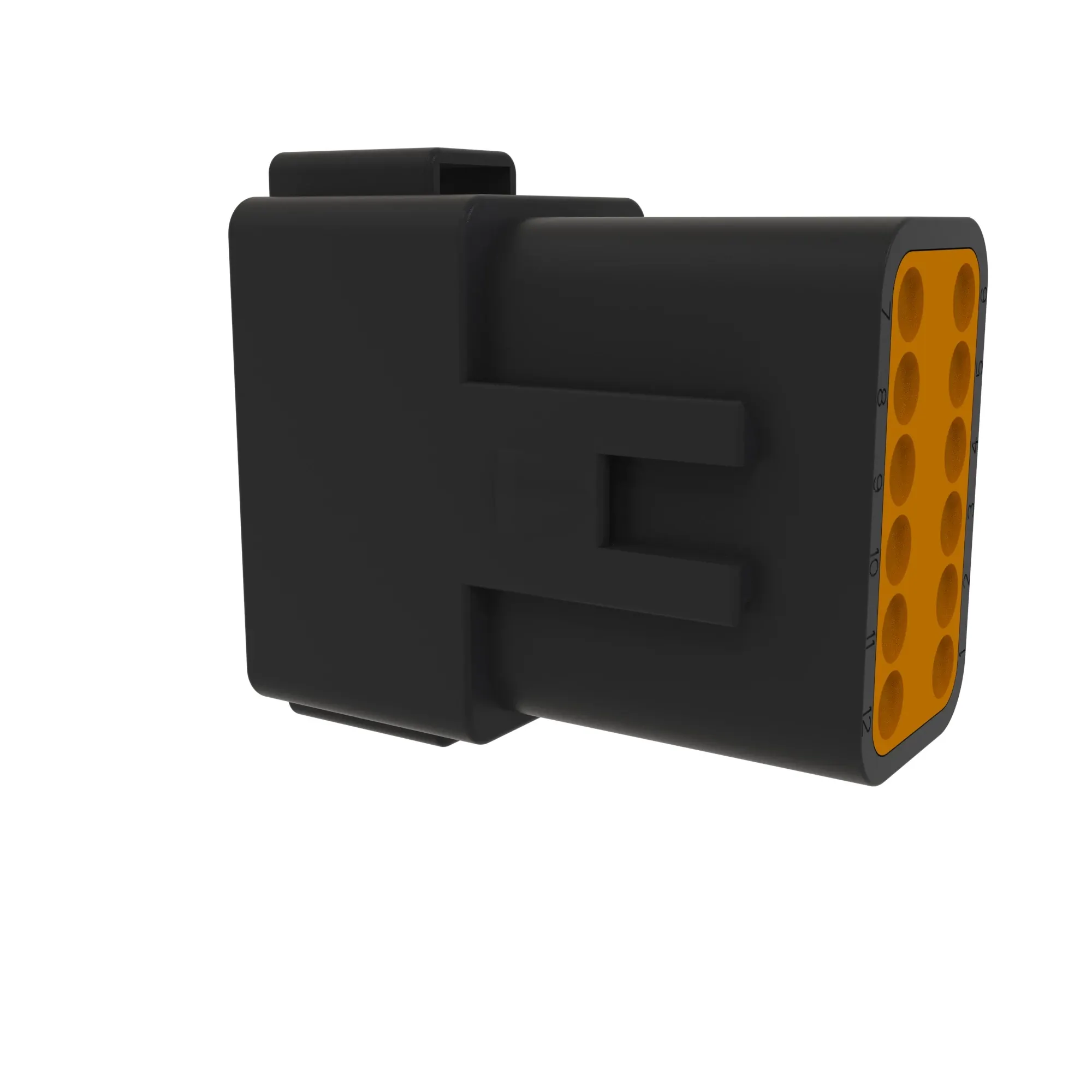 John Deere Gray External Electrical Connector Housing, 12 Cavities - 57M8674