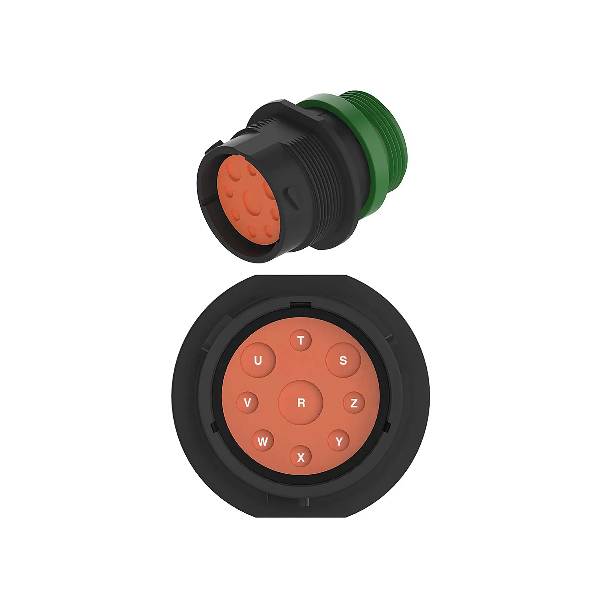 John Deere Black External Electrical Connector Housing, 9 Cavities - 57M12658