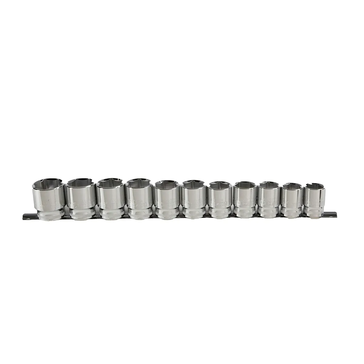 "SAE 1/2-inch Drive Sockets 11-Piece on Clip Rail"