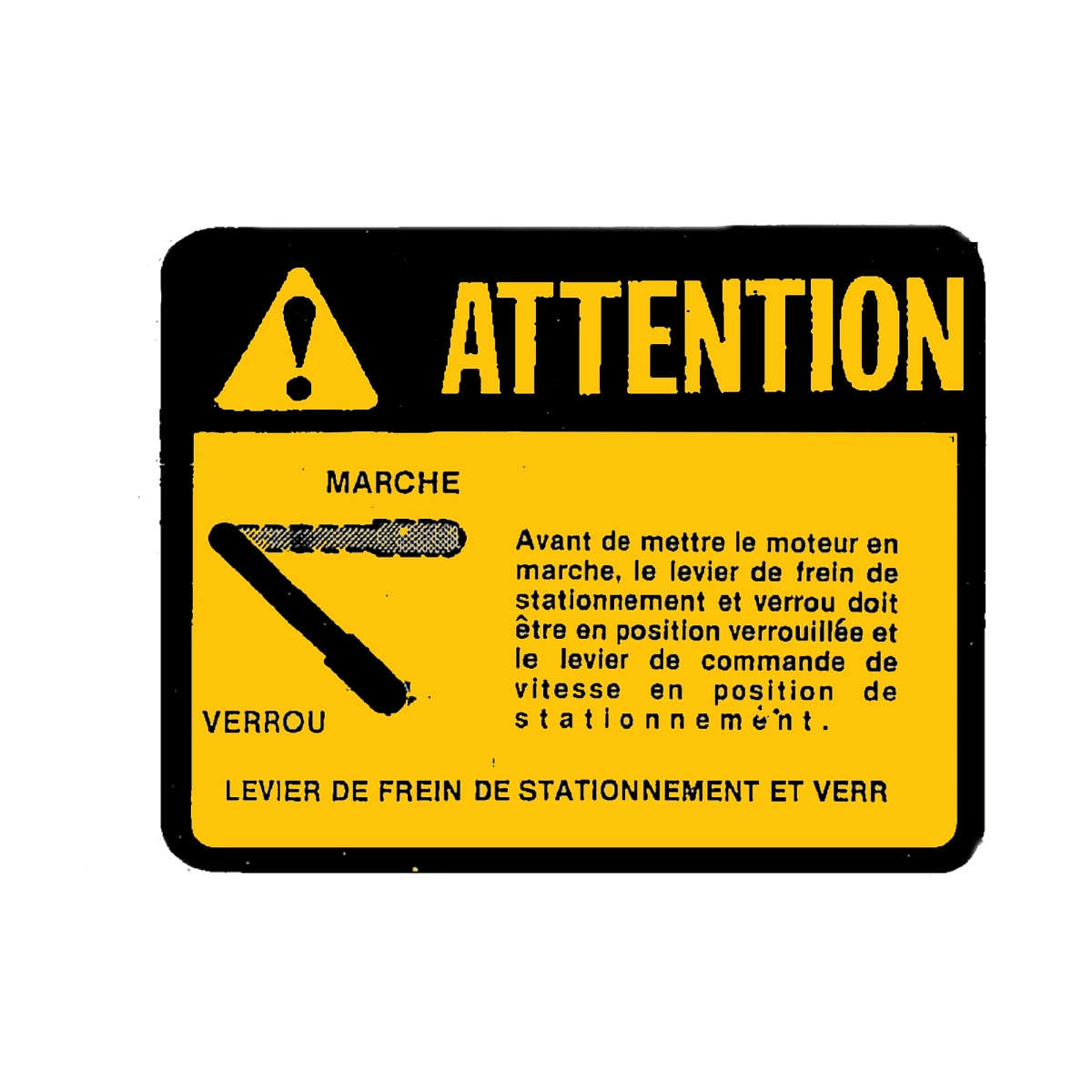 Label, Safety Starting