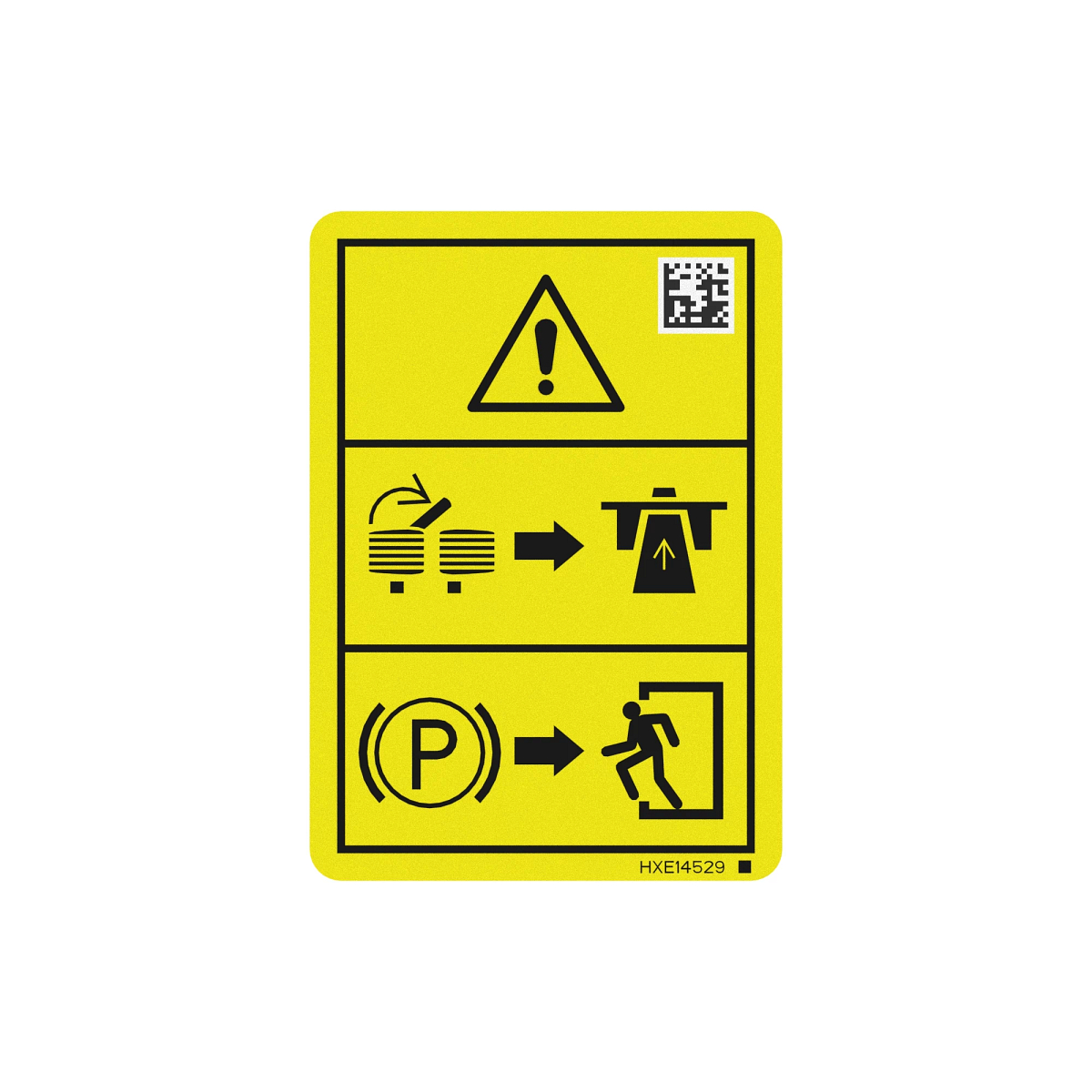 SAFETY SIGN, CAUTION, BRAKES (PICTO