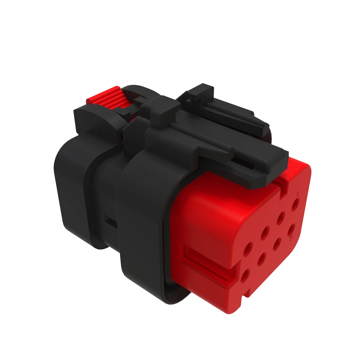 TYCO AMPSEAL16 8W RCPT SLD RED PLST