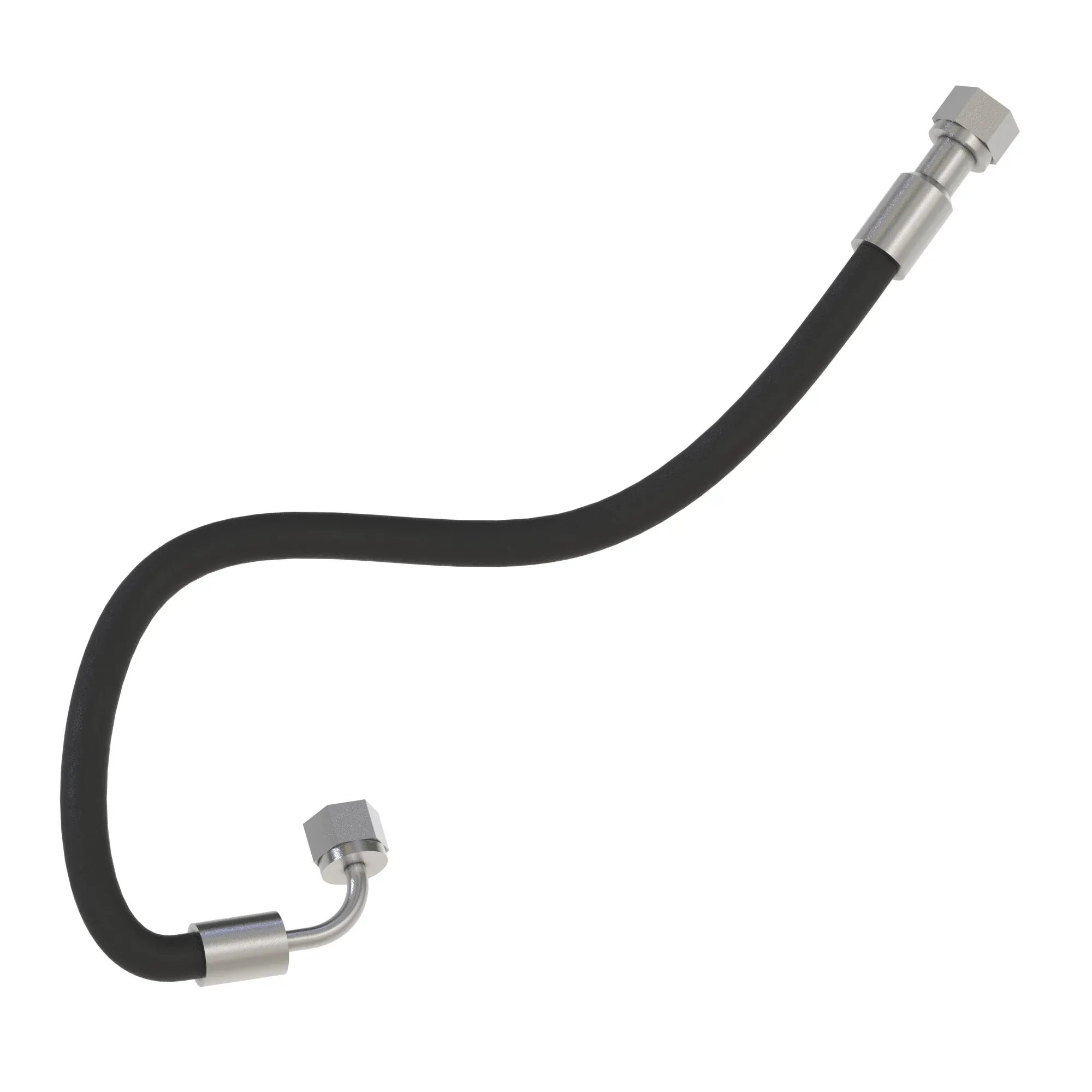 John Deere Hydraulic Hose with Elbow Fitting - F703032