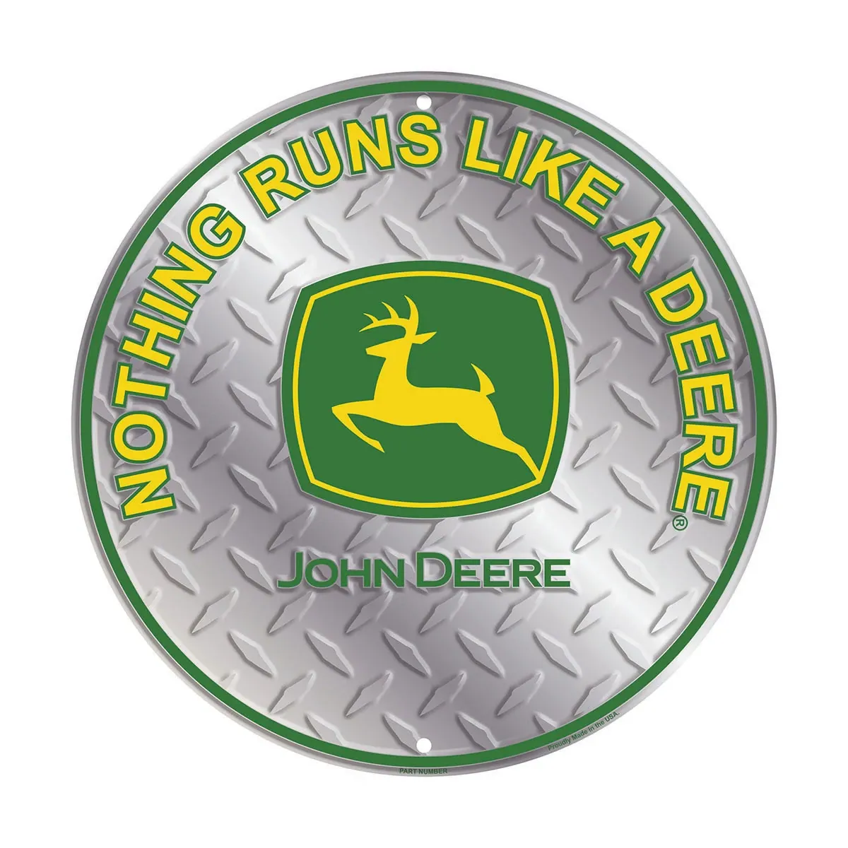 Metal Sign Round Silver Logo