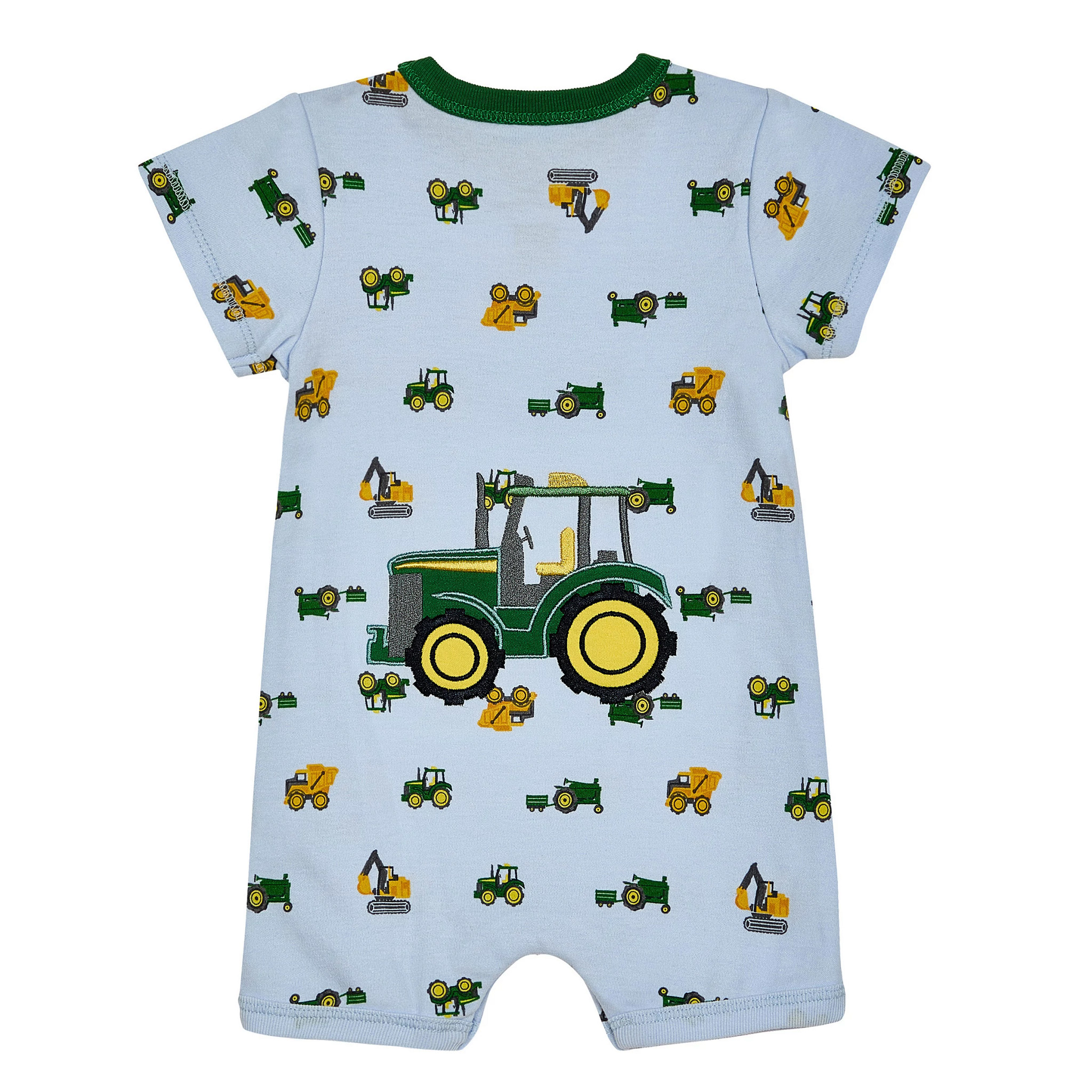 Zippered Romper- Mini Tractors