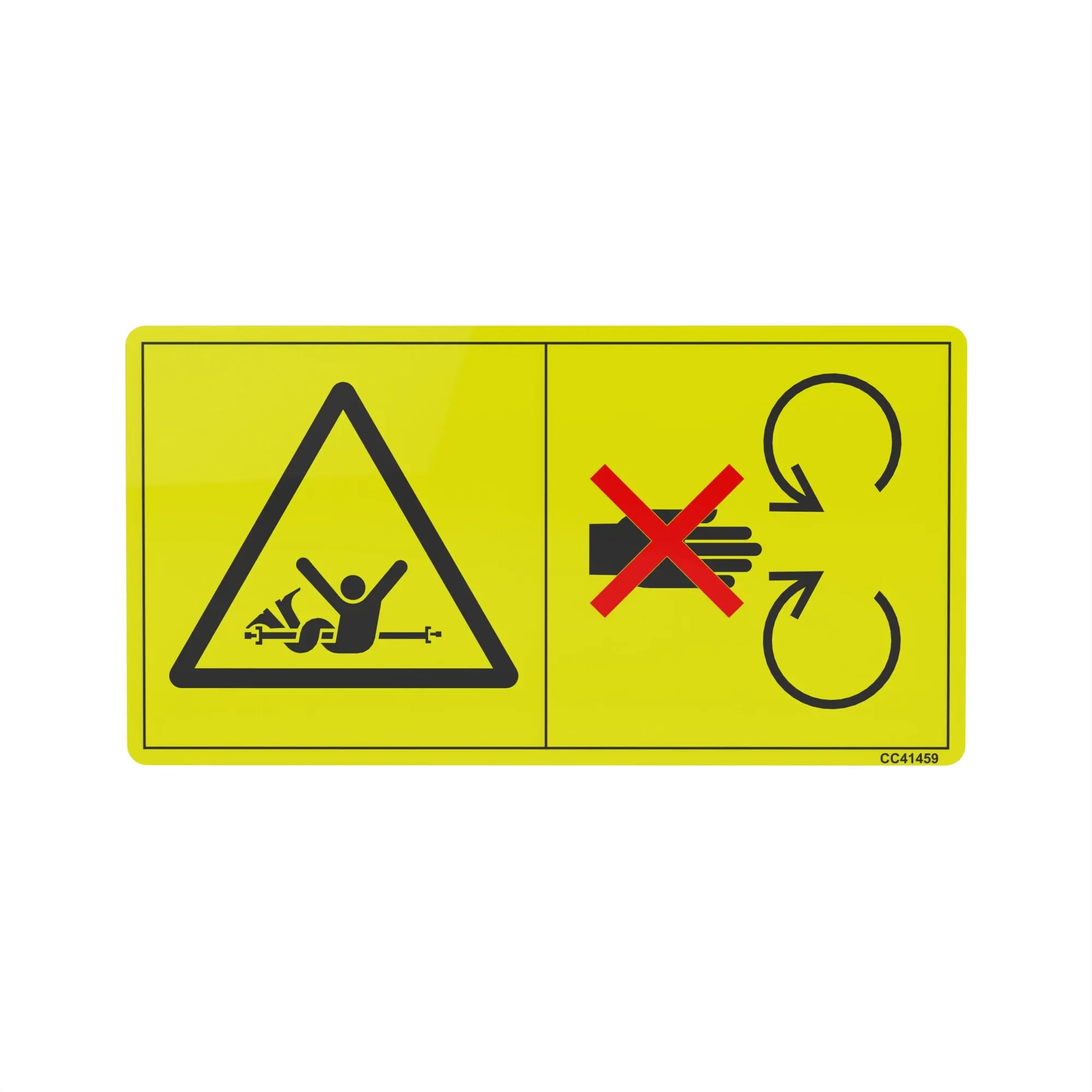 John Deere Danger Label, Rotating Parts Hazard - CC41459