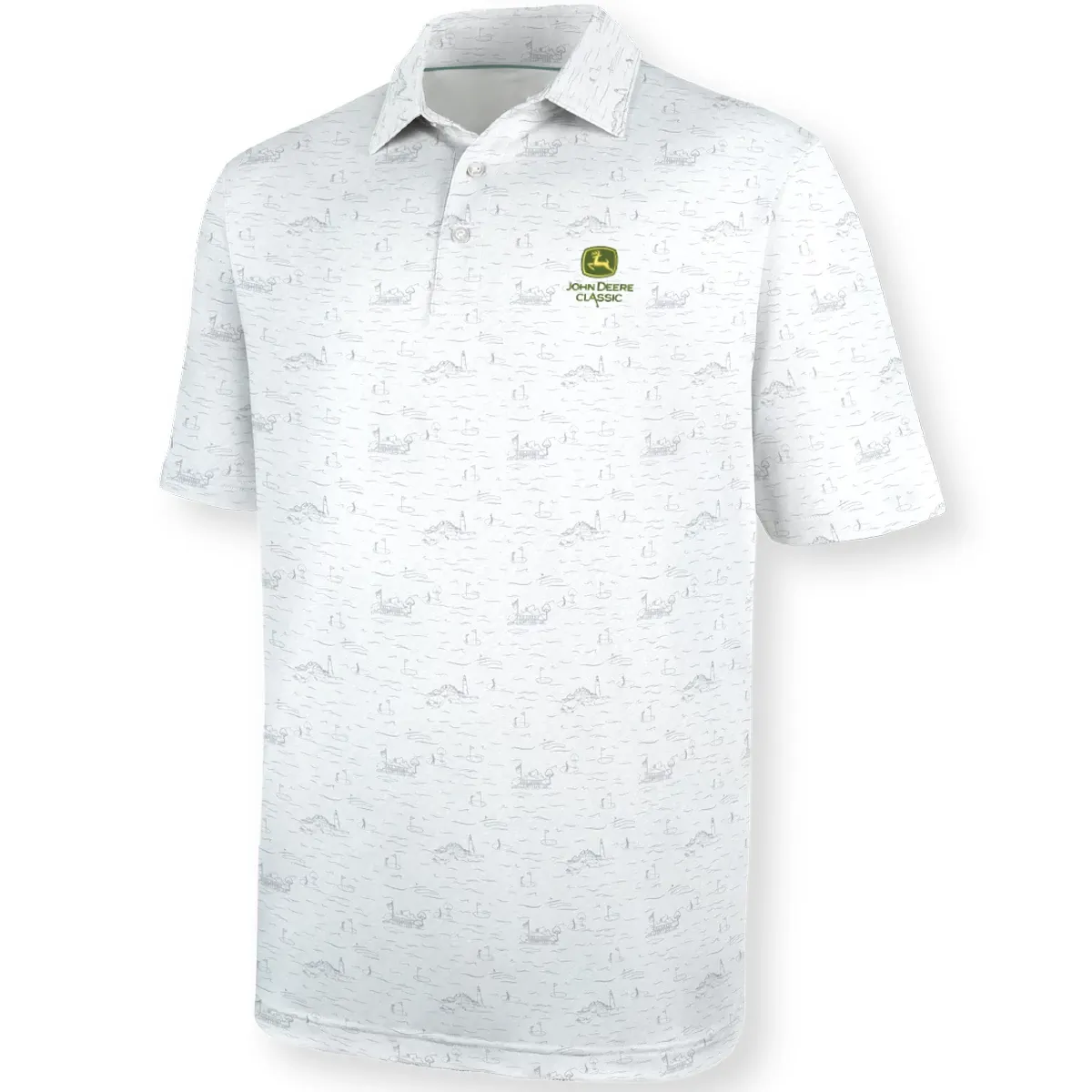 John Deere Classic Golf Print Performance Polo