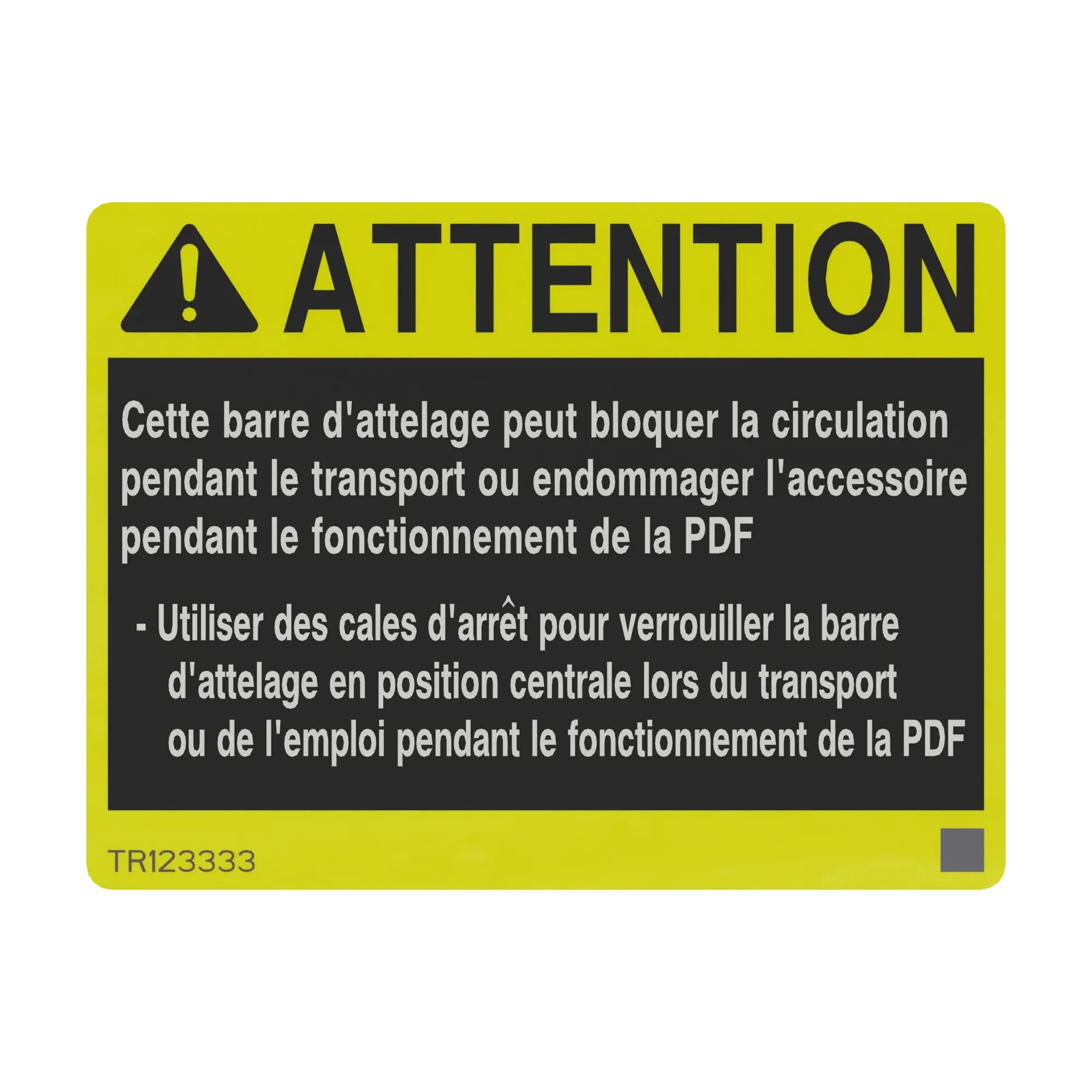 John Deere Safety Sign - TR123333