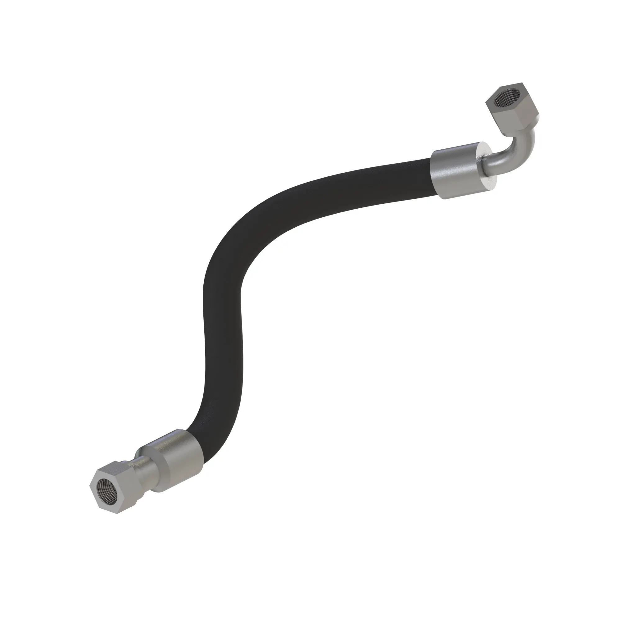 John Deere Hydraulic Hose with Elbow Fitting - F699637