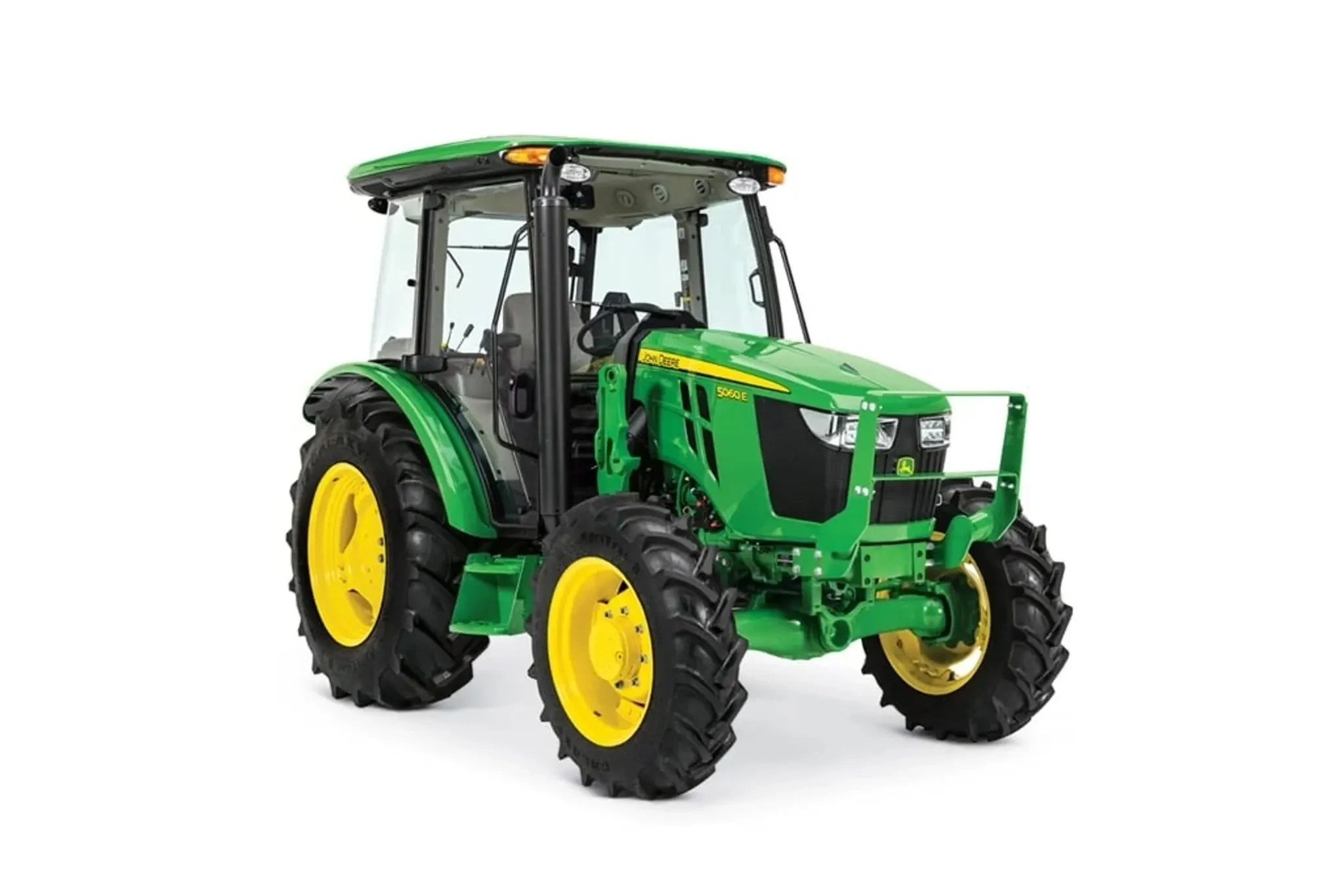 Studio image with a front right view of a 5060E Utility Tractor