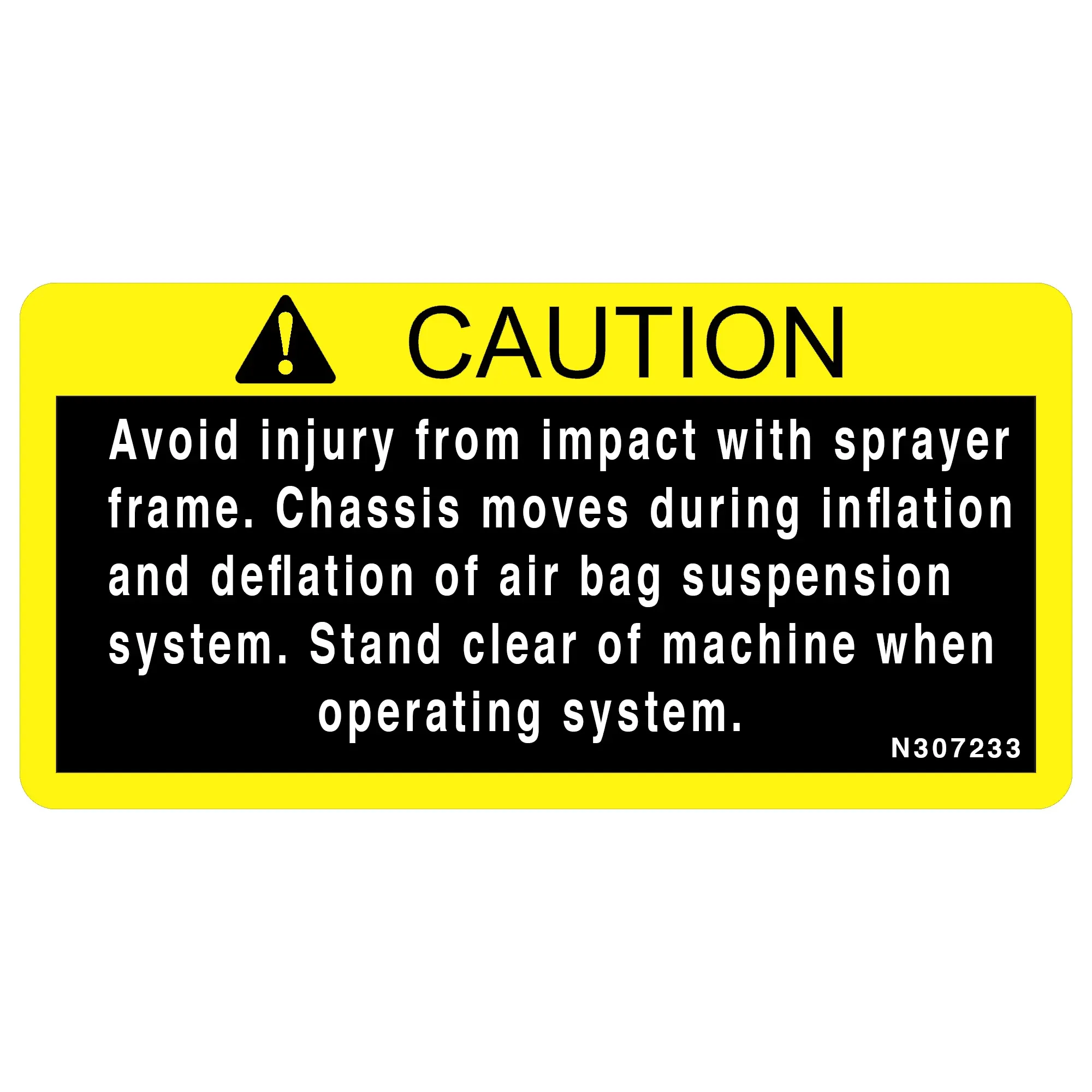 John Deere Auto Air Spring Level Label - N307233